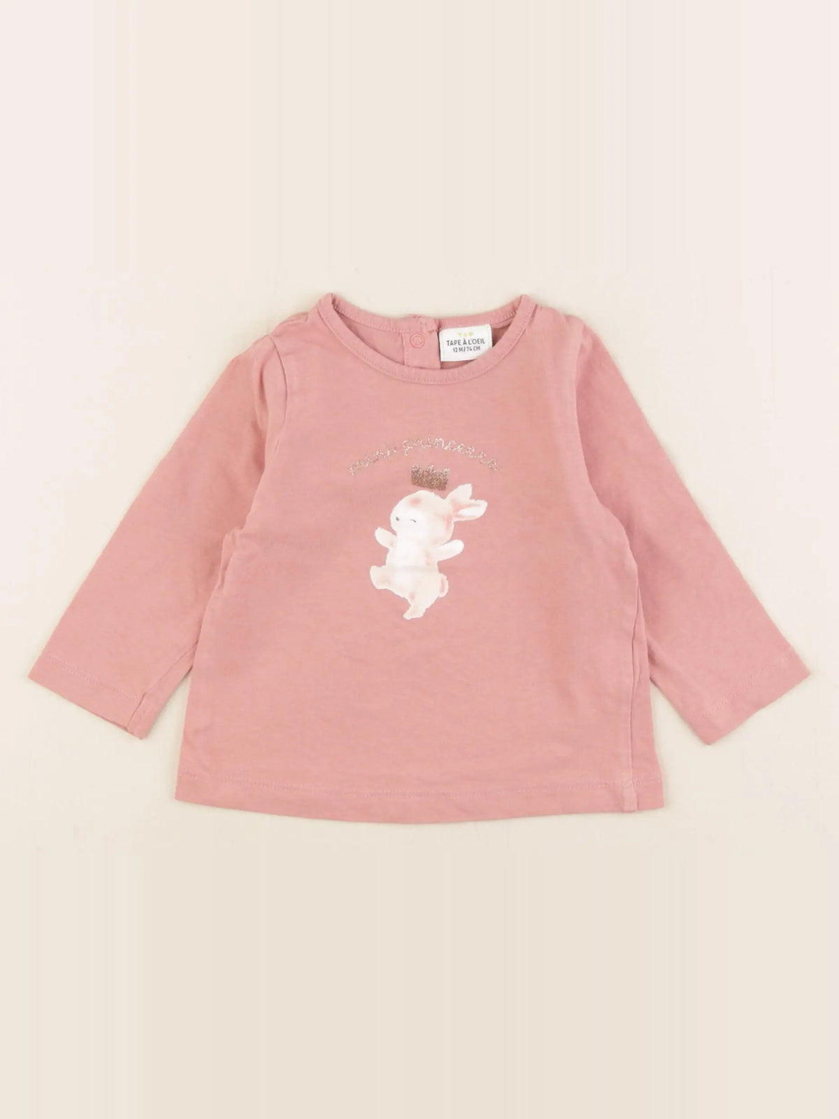 Tape à l'oeil - tee-shirt rose - 12 mois