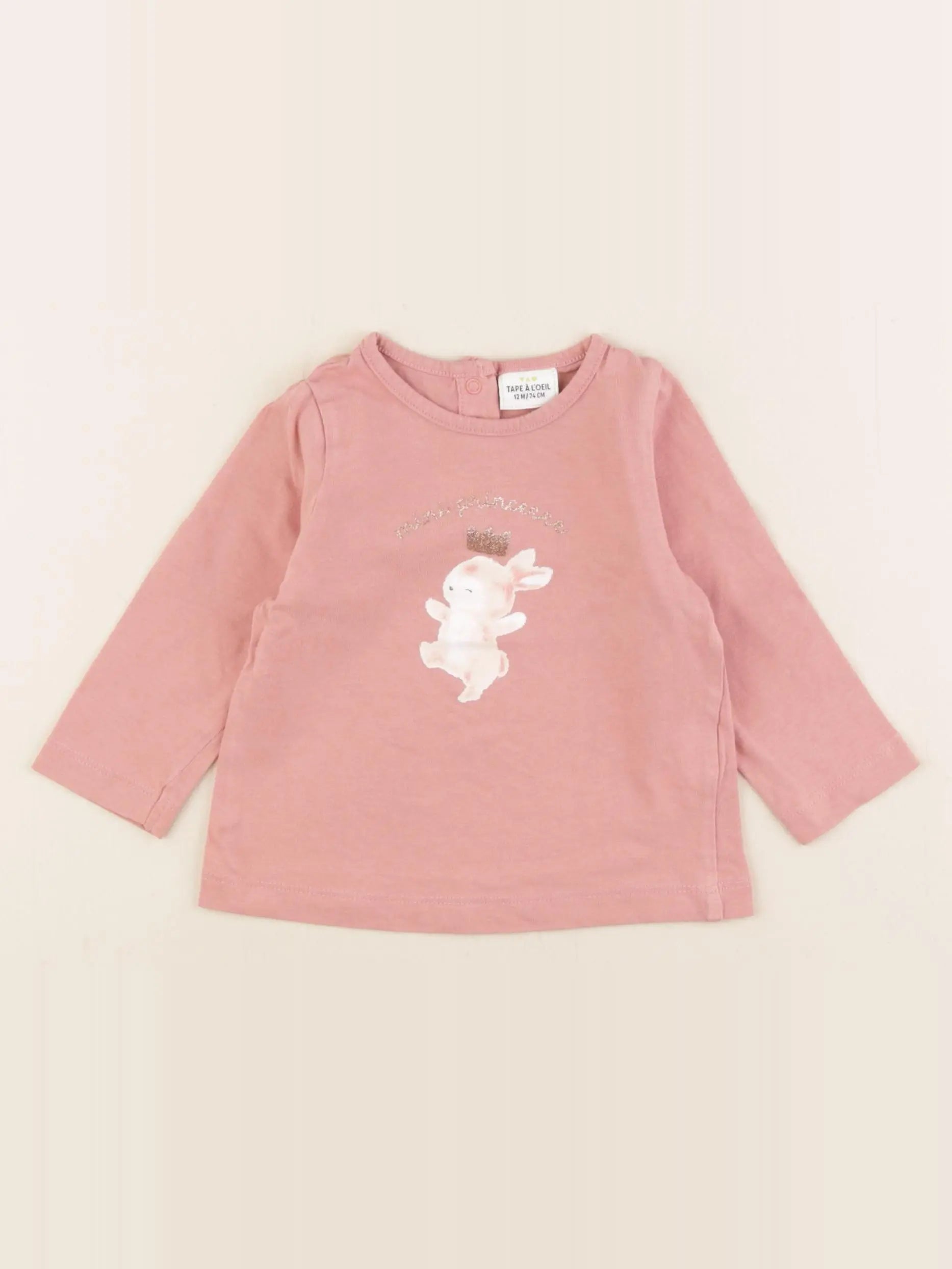 Tape à l'oeil - tee-shirt rose - 12 mois
