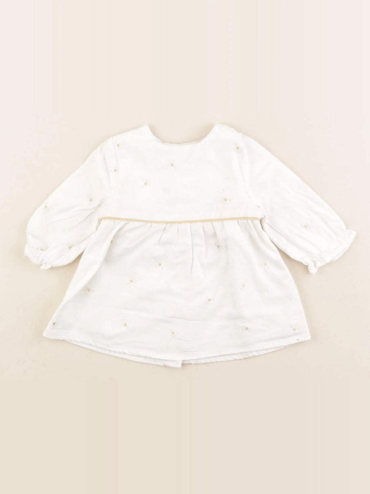 Cadet Rousselle - robe blanc, or - 1 mois