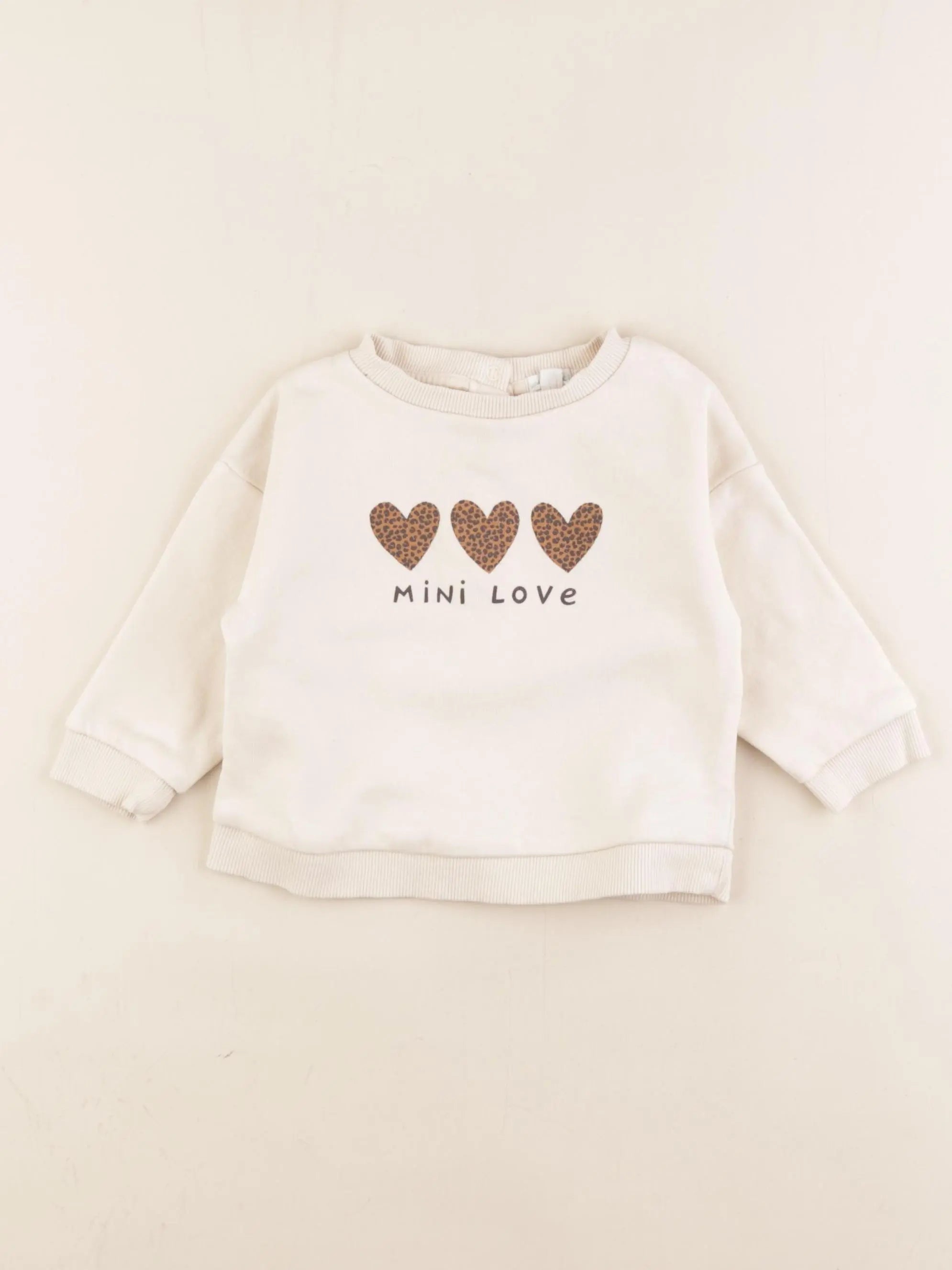 Vertbaudet - sweat beige - 12 mois