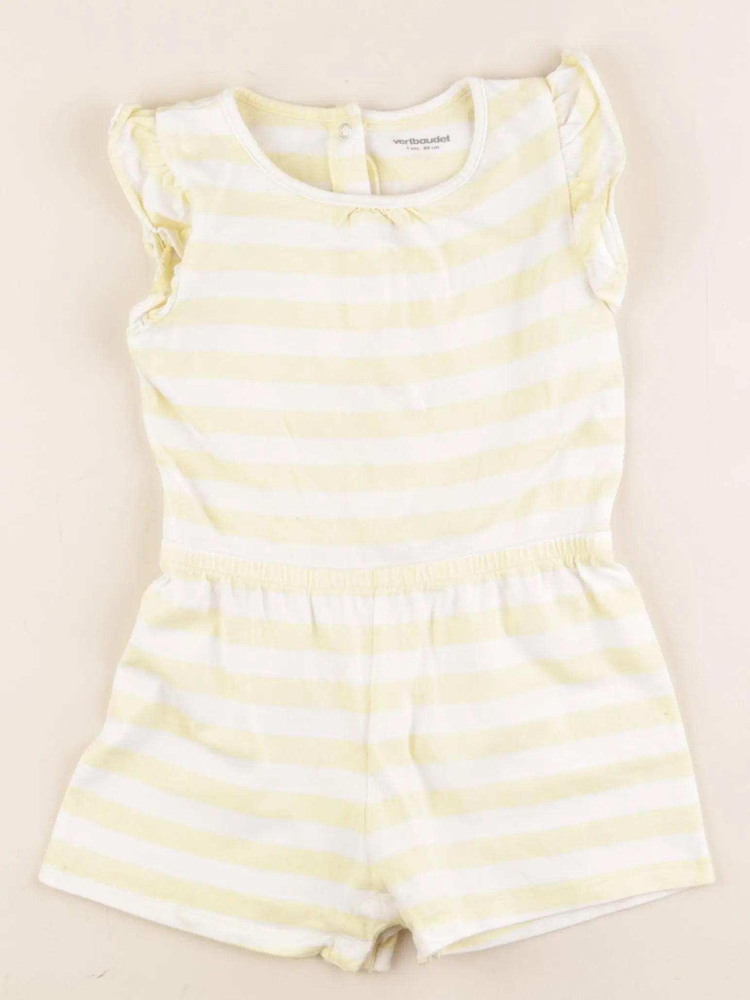 Vertbaudet - robe blanc, jaune - 2 ans