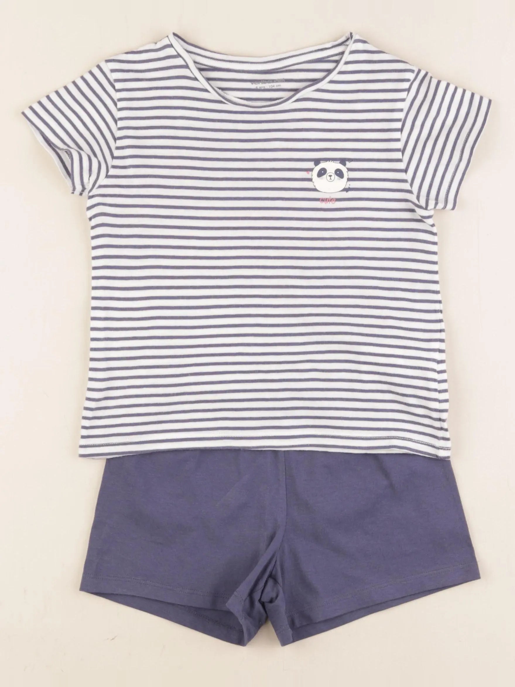 Vertbaudet - pyjama coton bleu - 4 ans