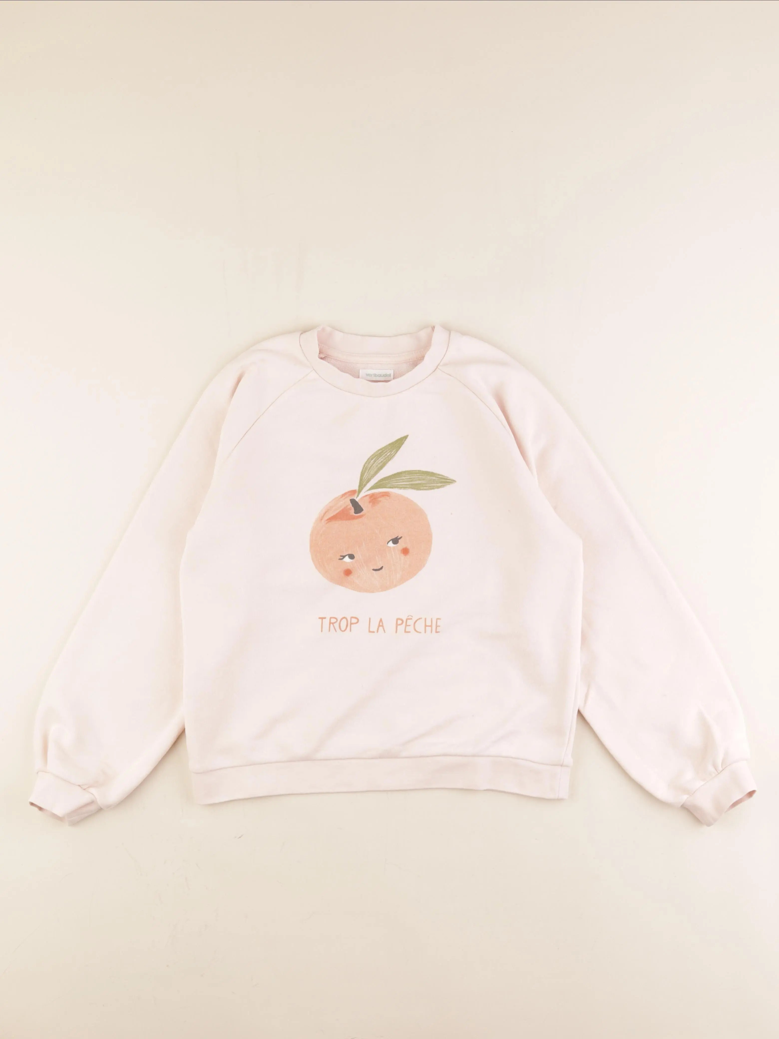 Vertbaudet - sweat rose - 10 ans