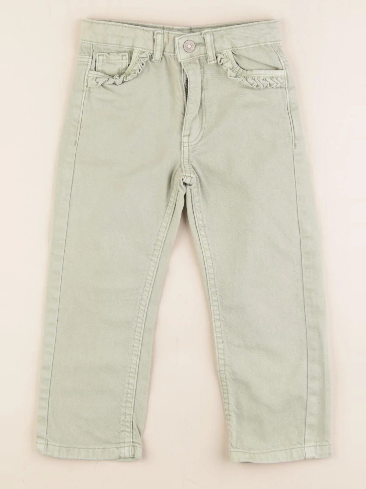 Vertbaudet - pantalon vert - 4 ans