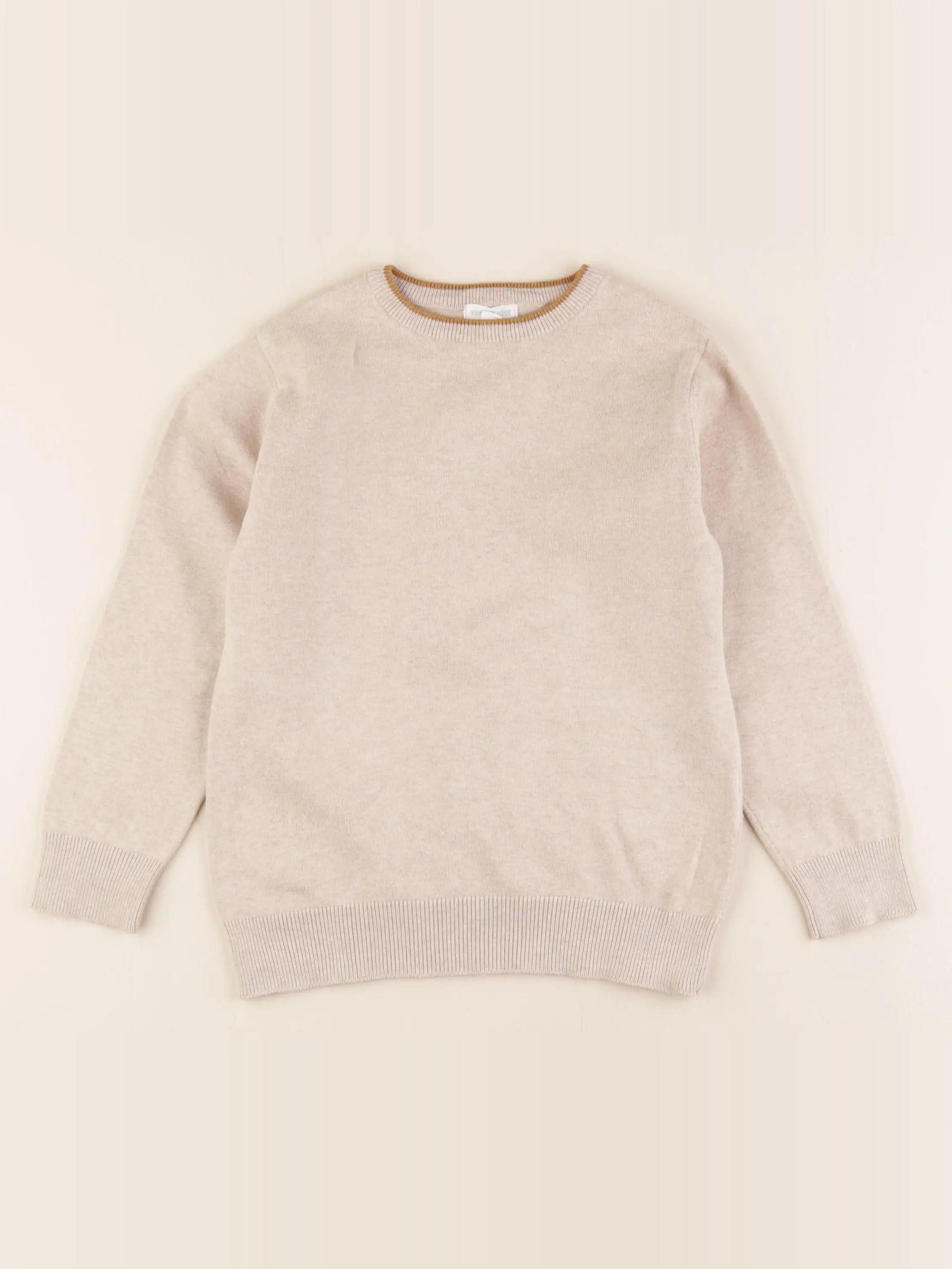 Vertbaudet - pull beige - 6 ans