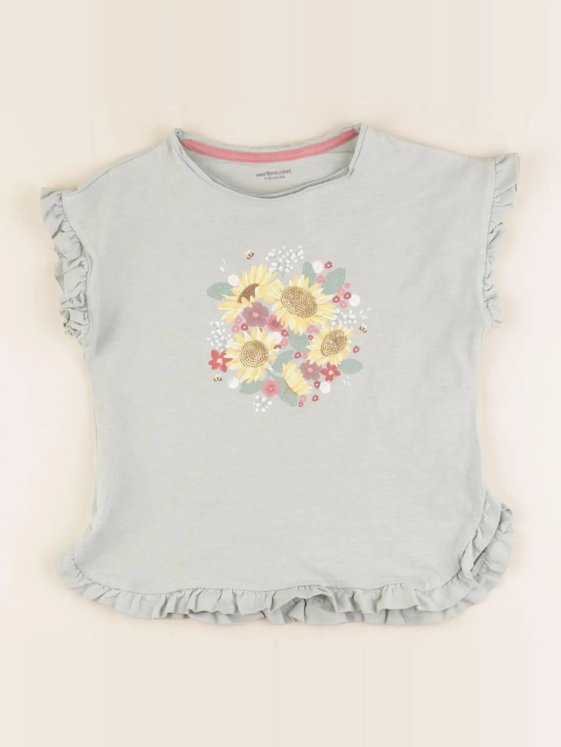 Vertbaudet - tee-shirt vert - 6 ans