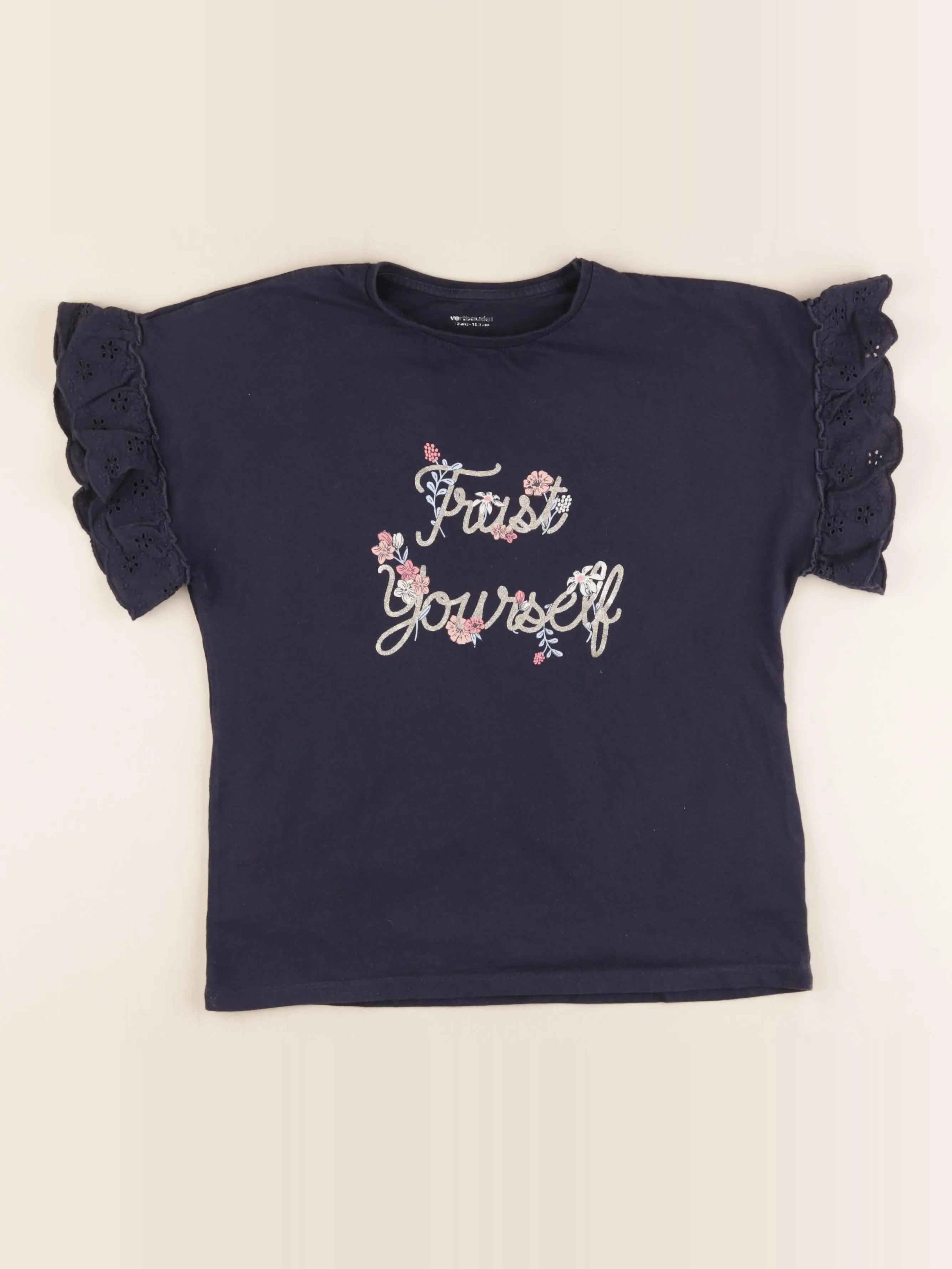 Vertbaudet - tee-shirt bleu - 12 ans