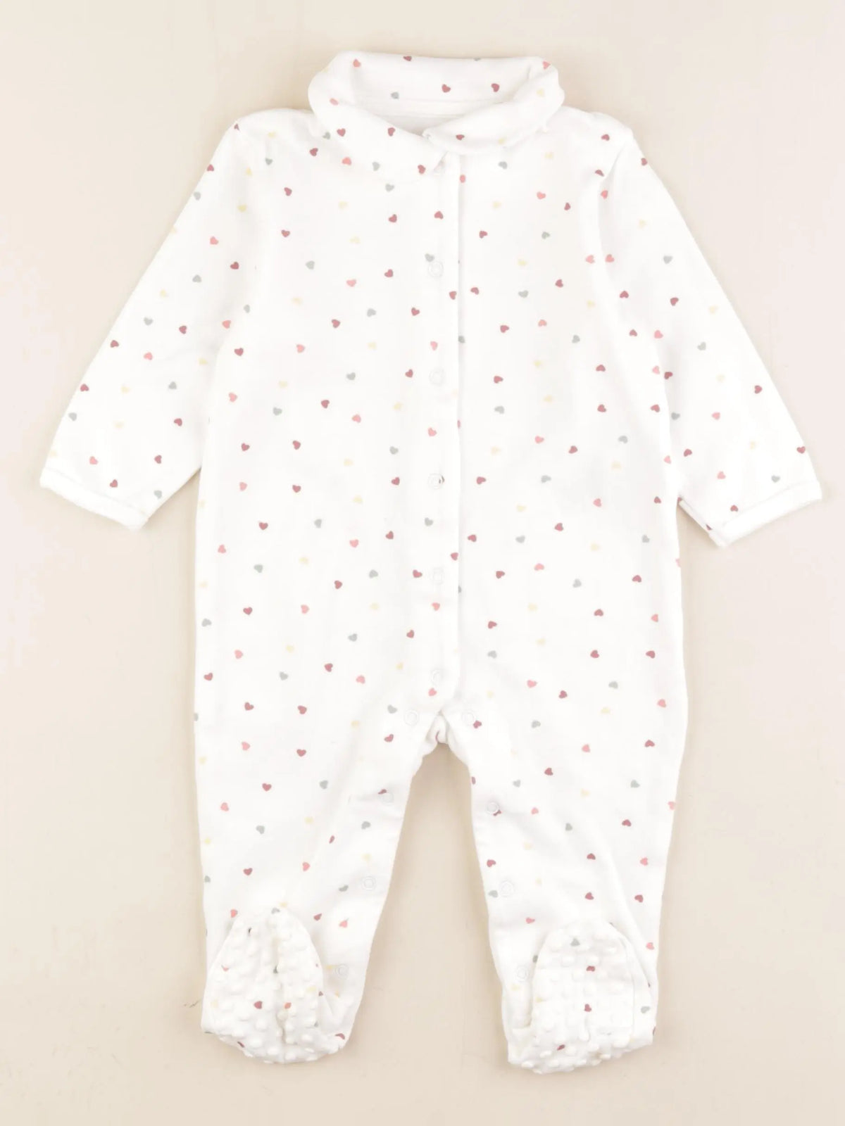 Vertbaudet - pyjama coton blanc - 12 mois