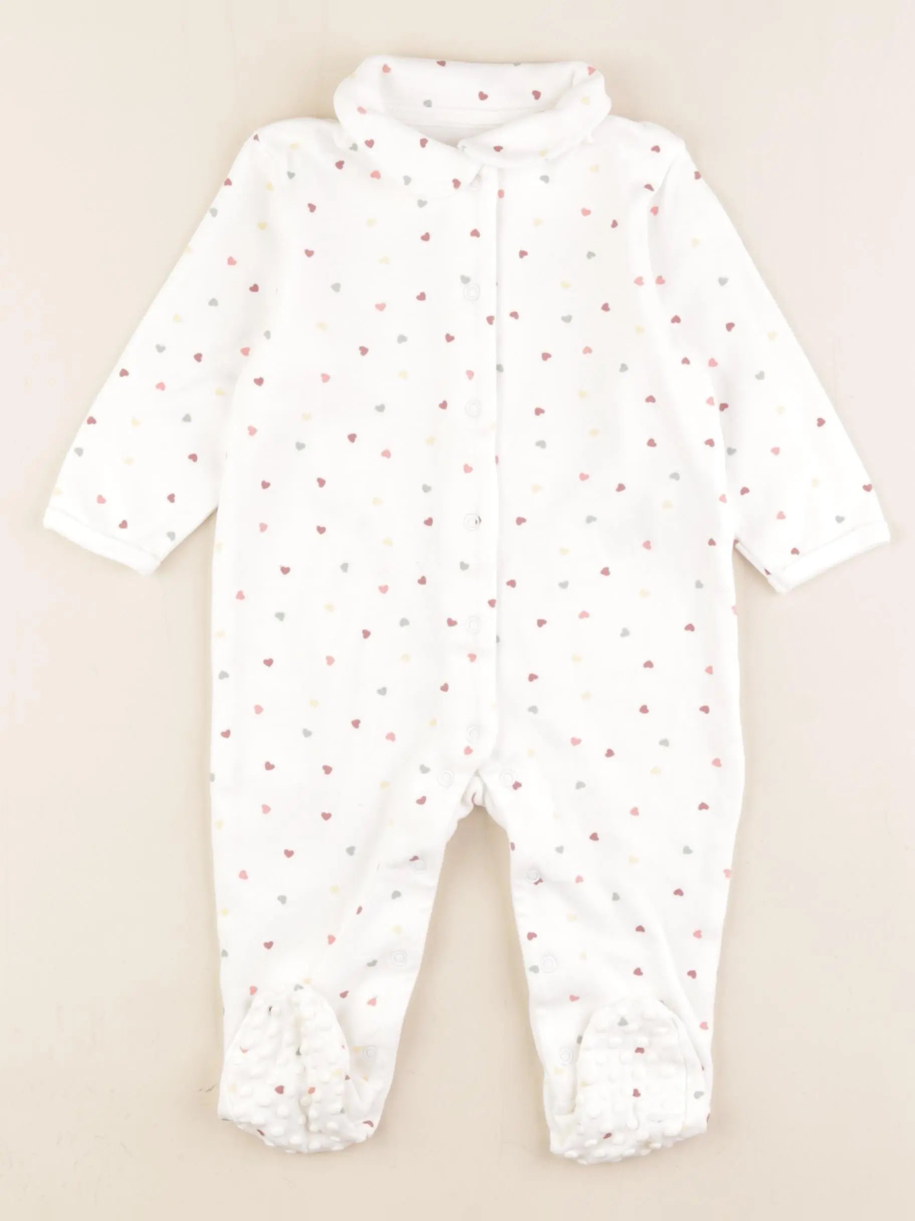 Vertbaudet - pyjama coton blanc - 12 mois