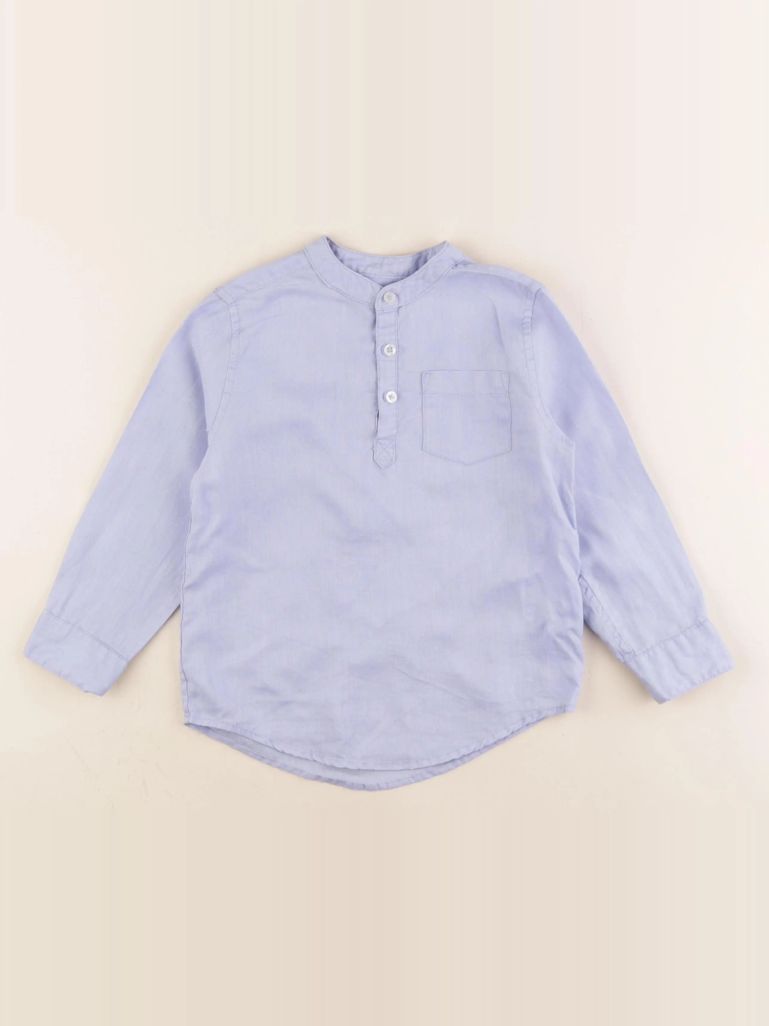 Monoprix - chemise bleu - 4 ans