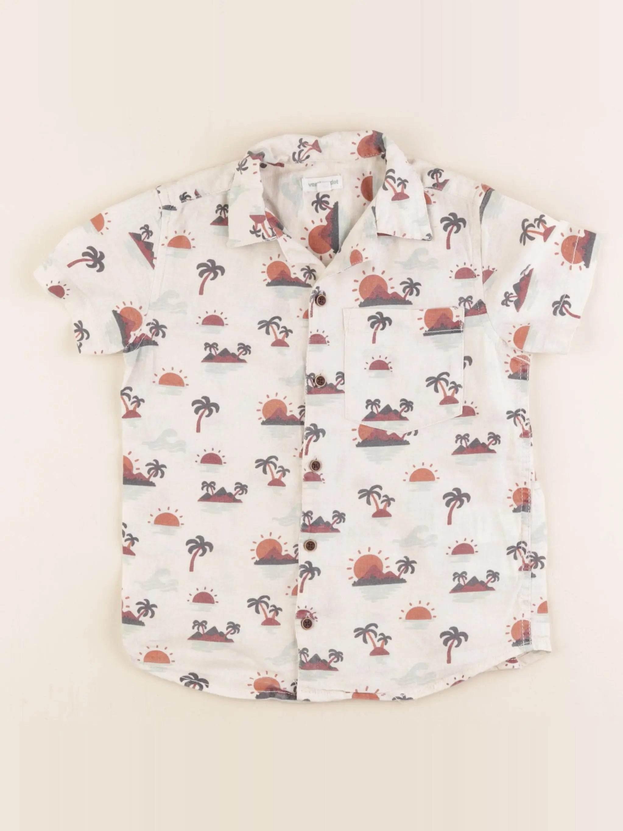 Vertbaudet - chemise beige - 6 ans