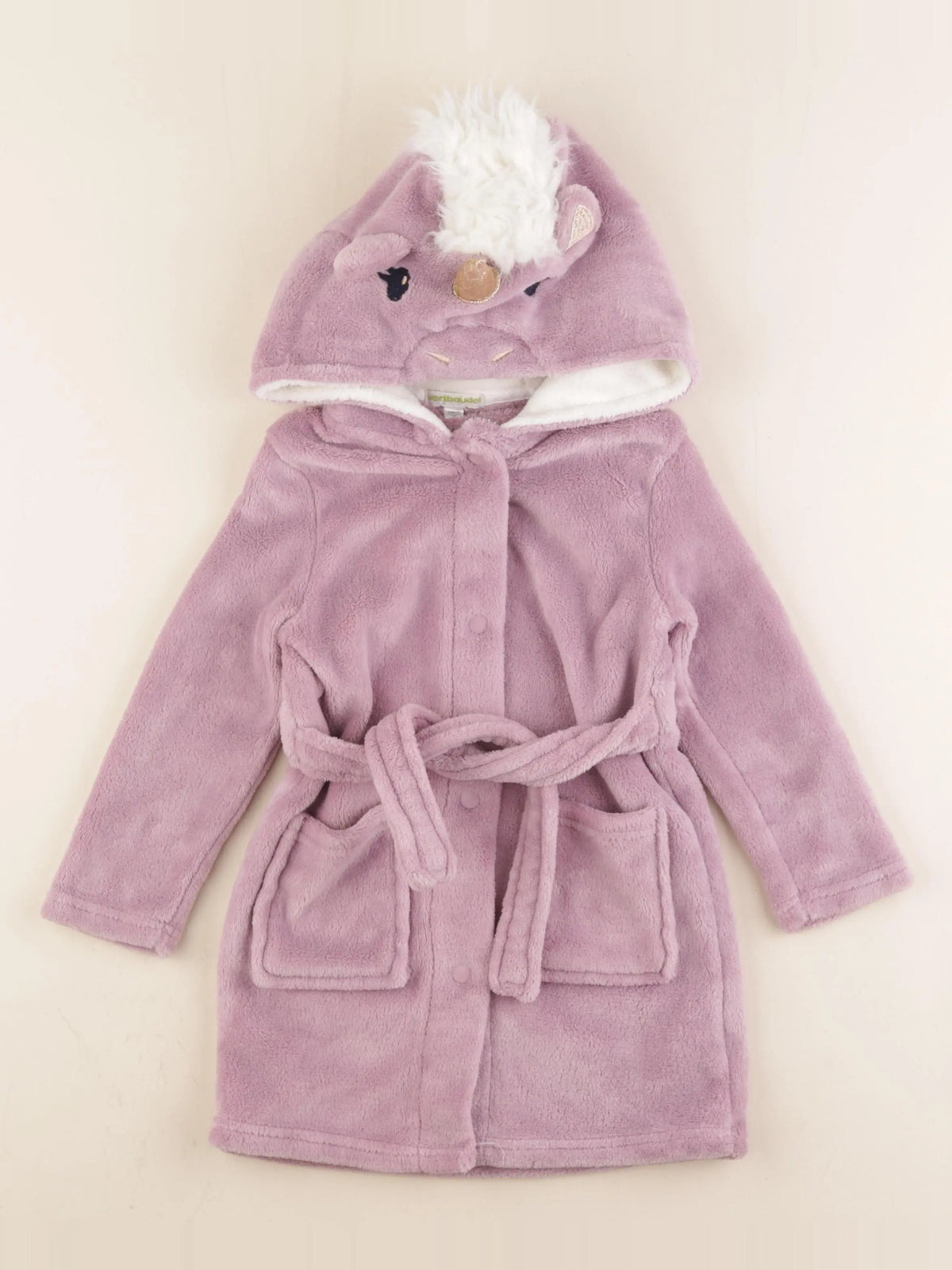 Vertbaudet - robe de chambre violet, or - 4 ans