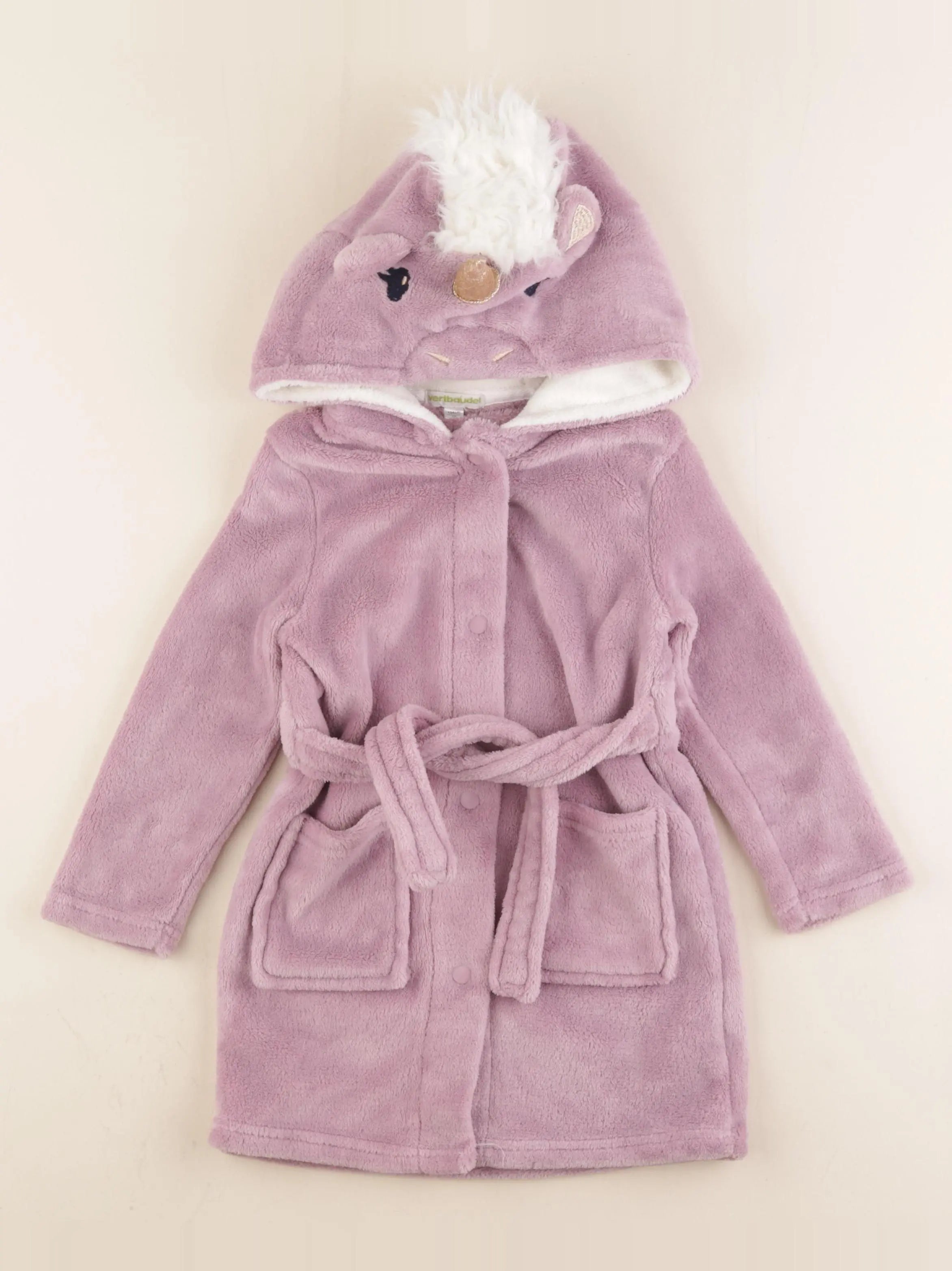 Vertbaudet - robe de chambre violet, or - 4 ans