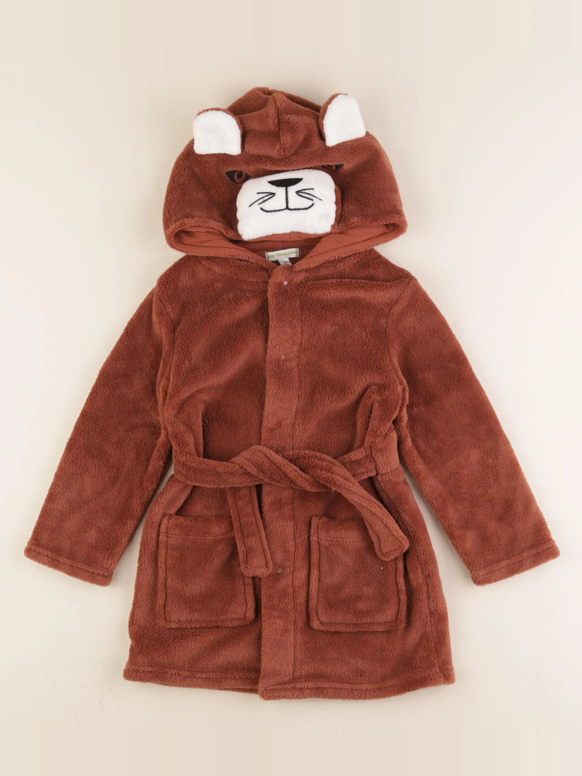 Vertbaudet - robe de chambre violet, marron - 4 ans