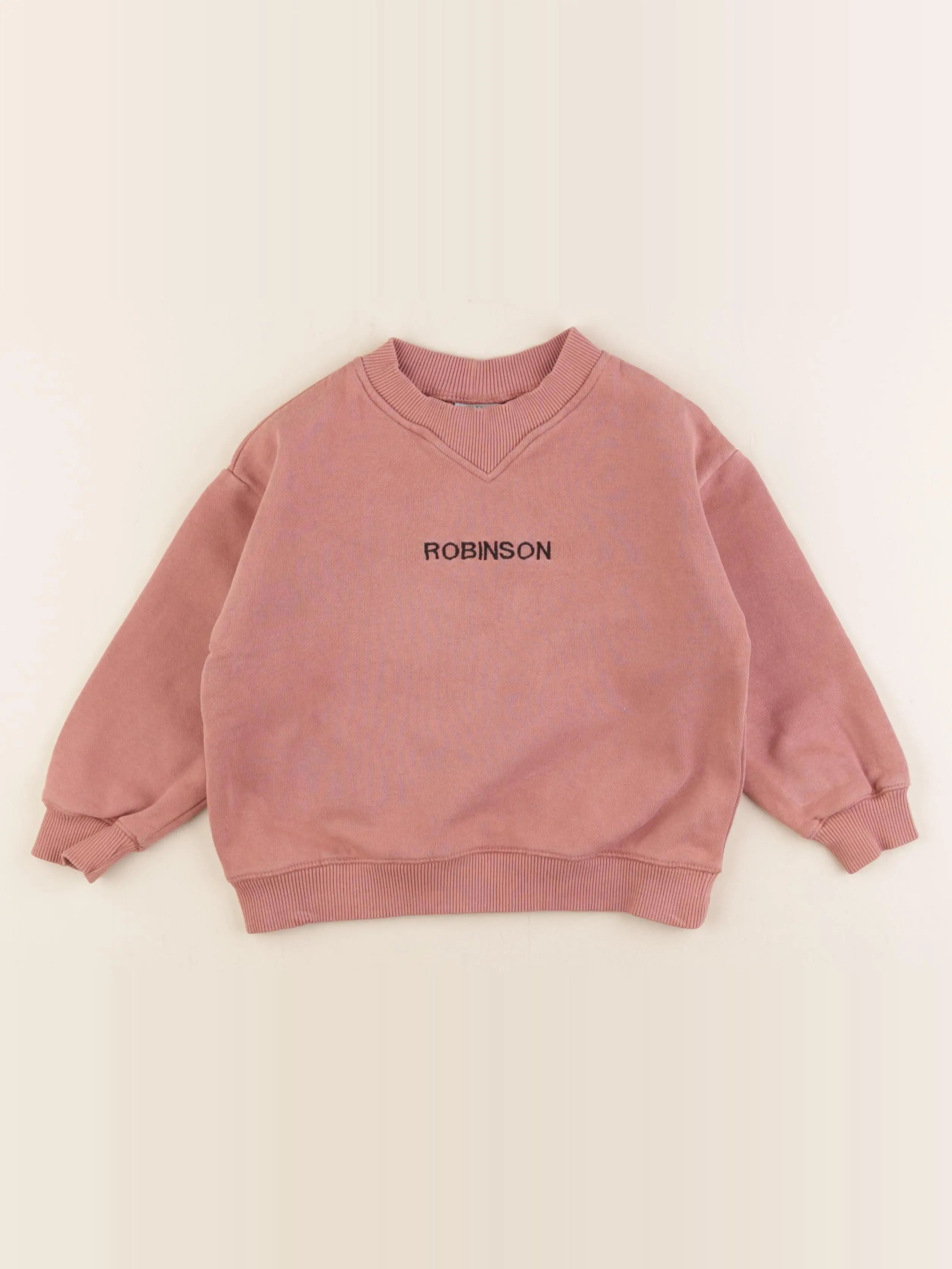 Zara - sweat rouge, rose - 3/4 ans