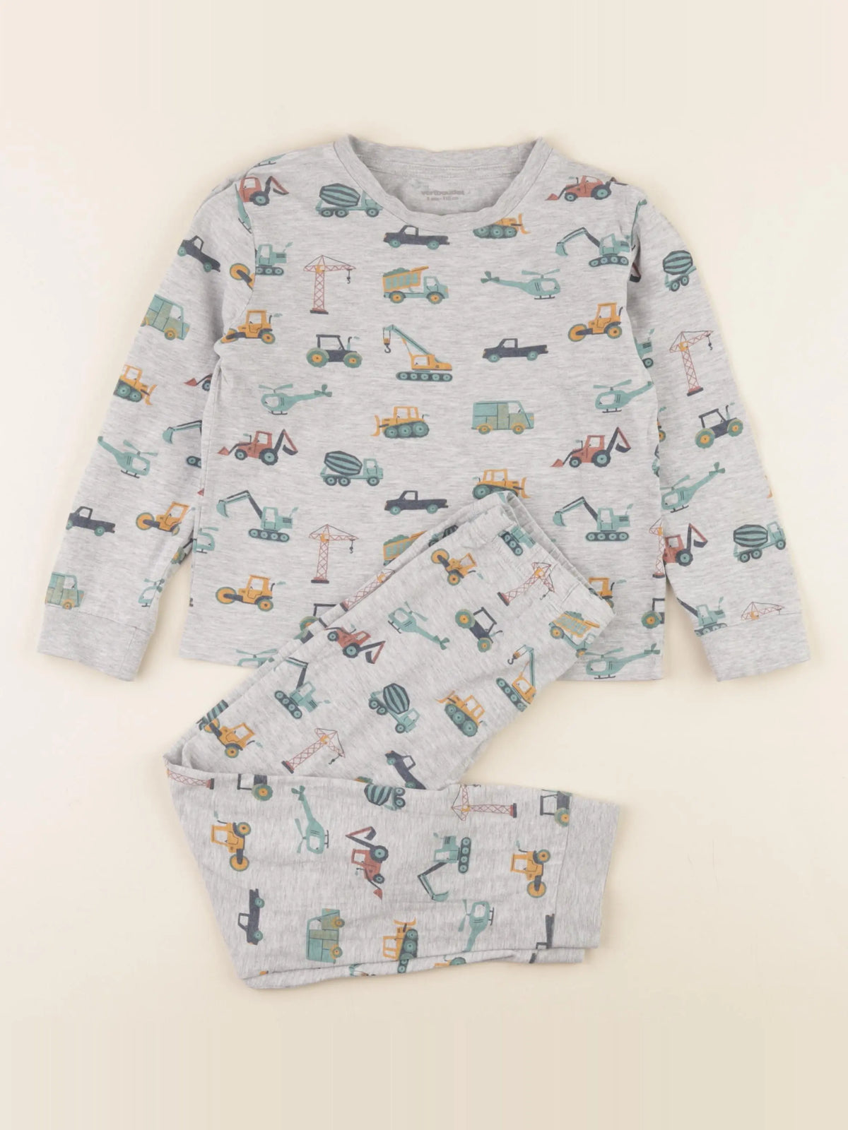Vertbaudet - pyjama coton gris - 5 ans