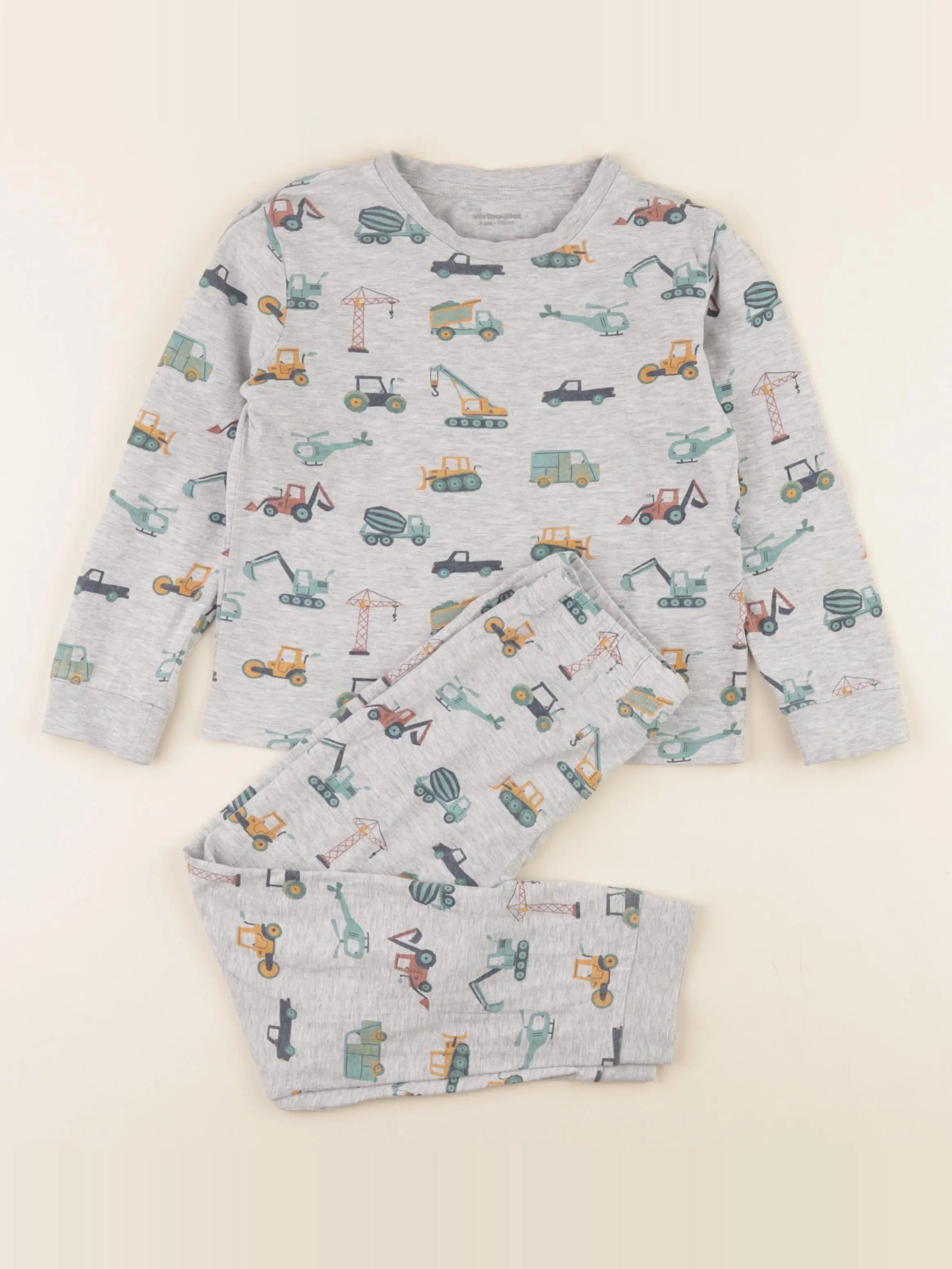 Vertbaudet - pyjama coton gris - 5 ans