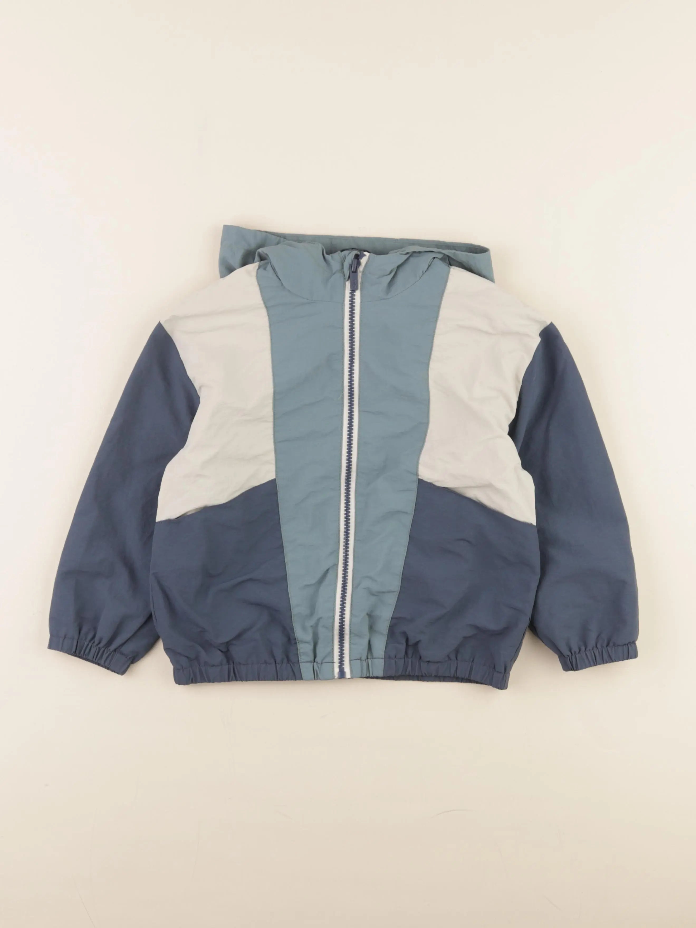 Vertbaudet - coupe-vent bleu, beige - 5 ans