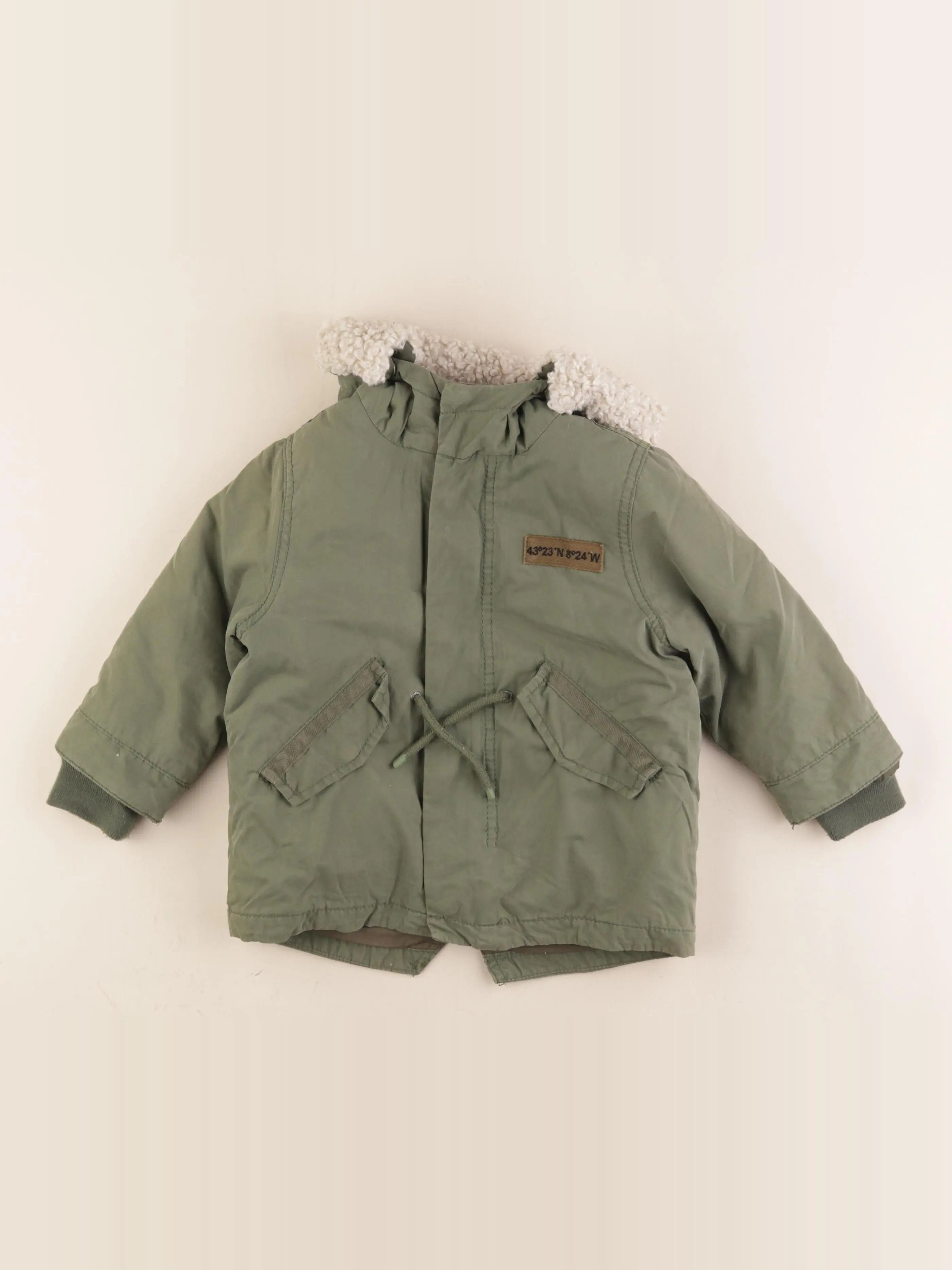 Zara - manteau vert - 18/24 mois