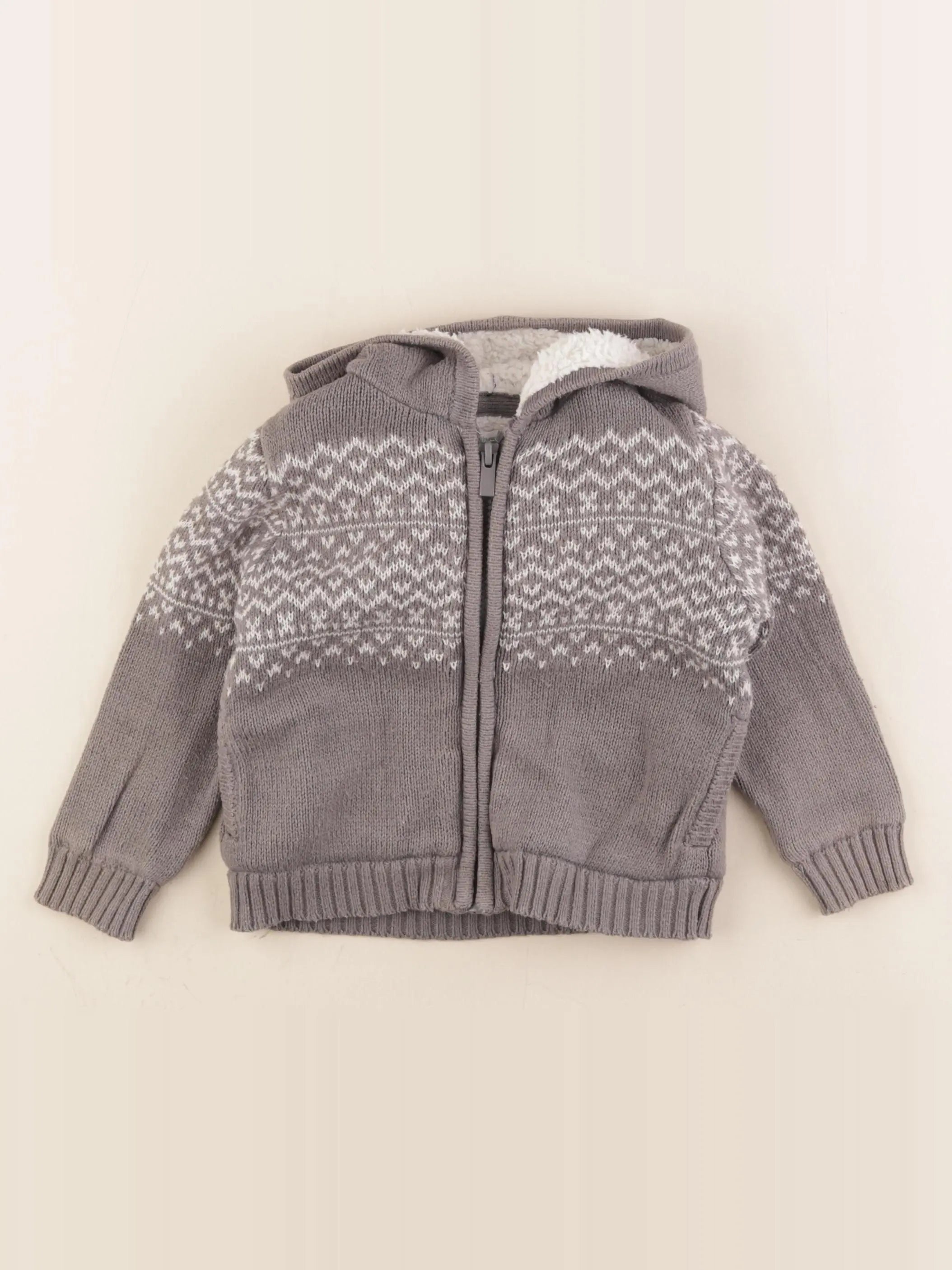 Vertbaudet - gilet gris - 2 ans