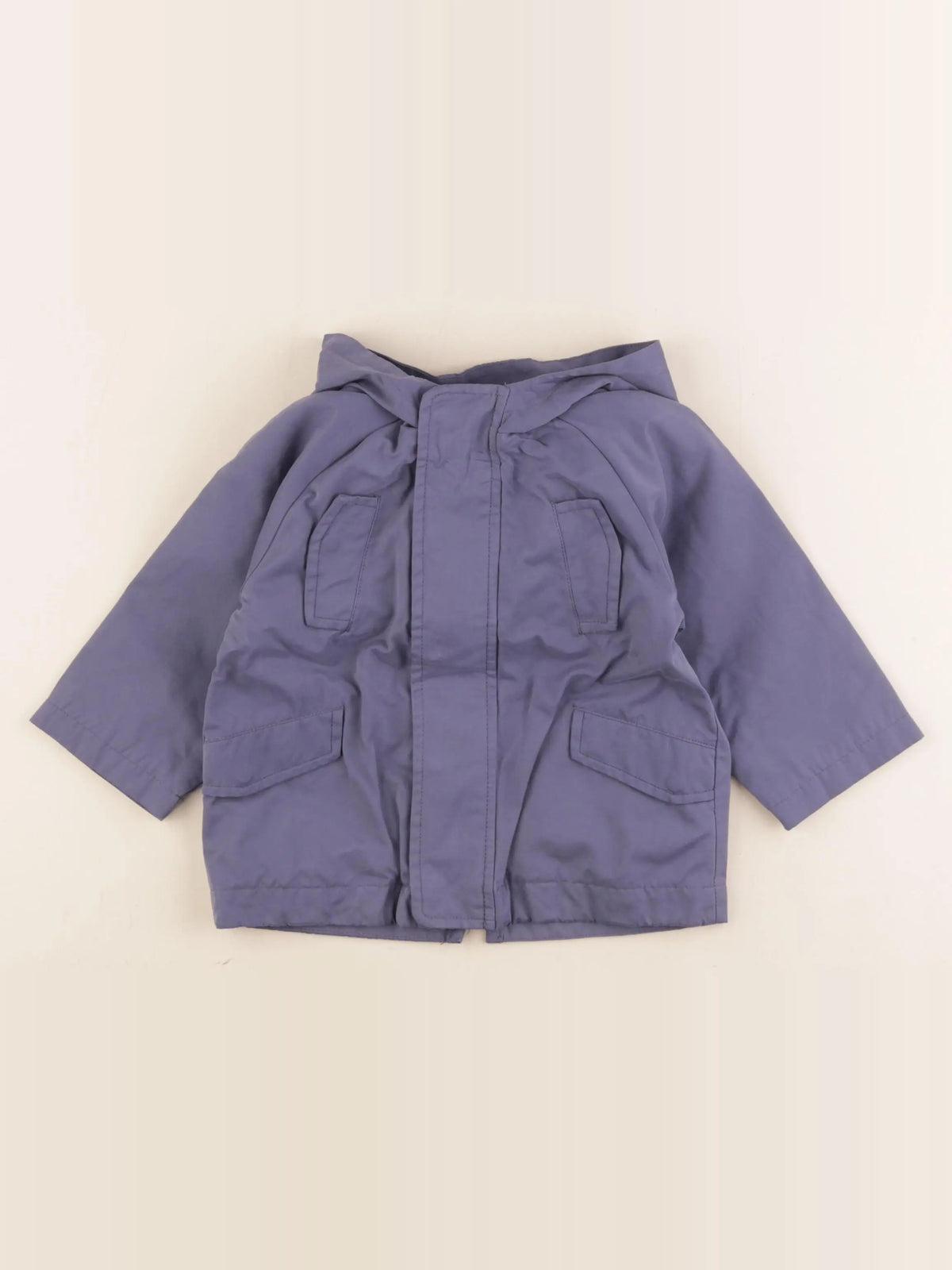 Vertbaudet - parka doublure amovible bleu - 18 mois