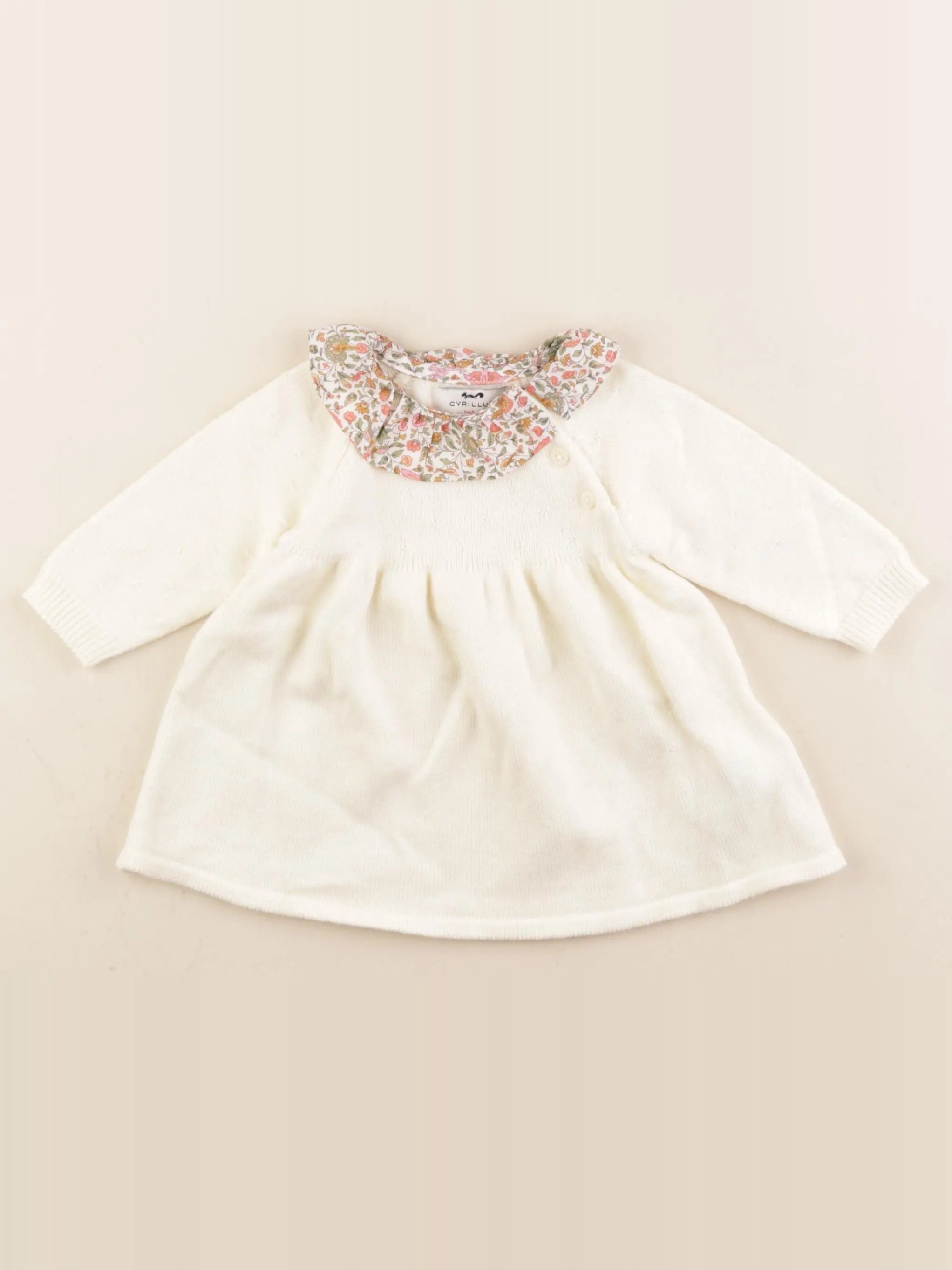 Cyrillus - robe beige - 3 mois