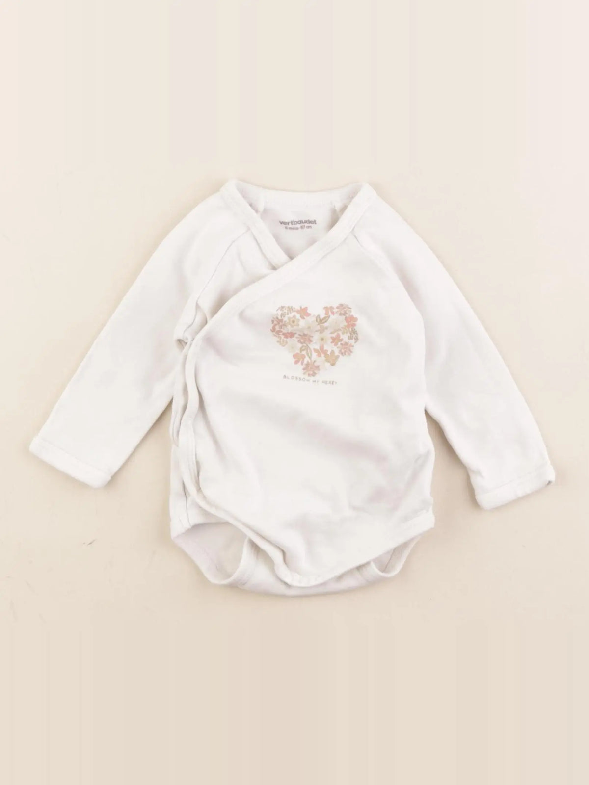 Vertbaudet - body blanc - 6 mois