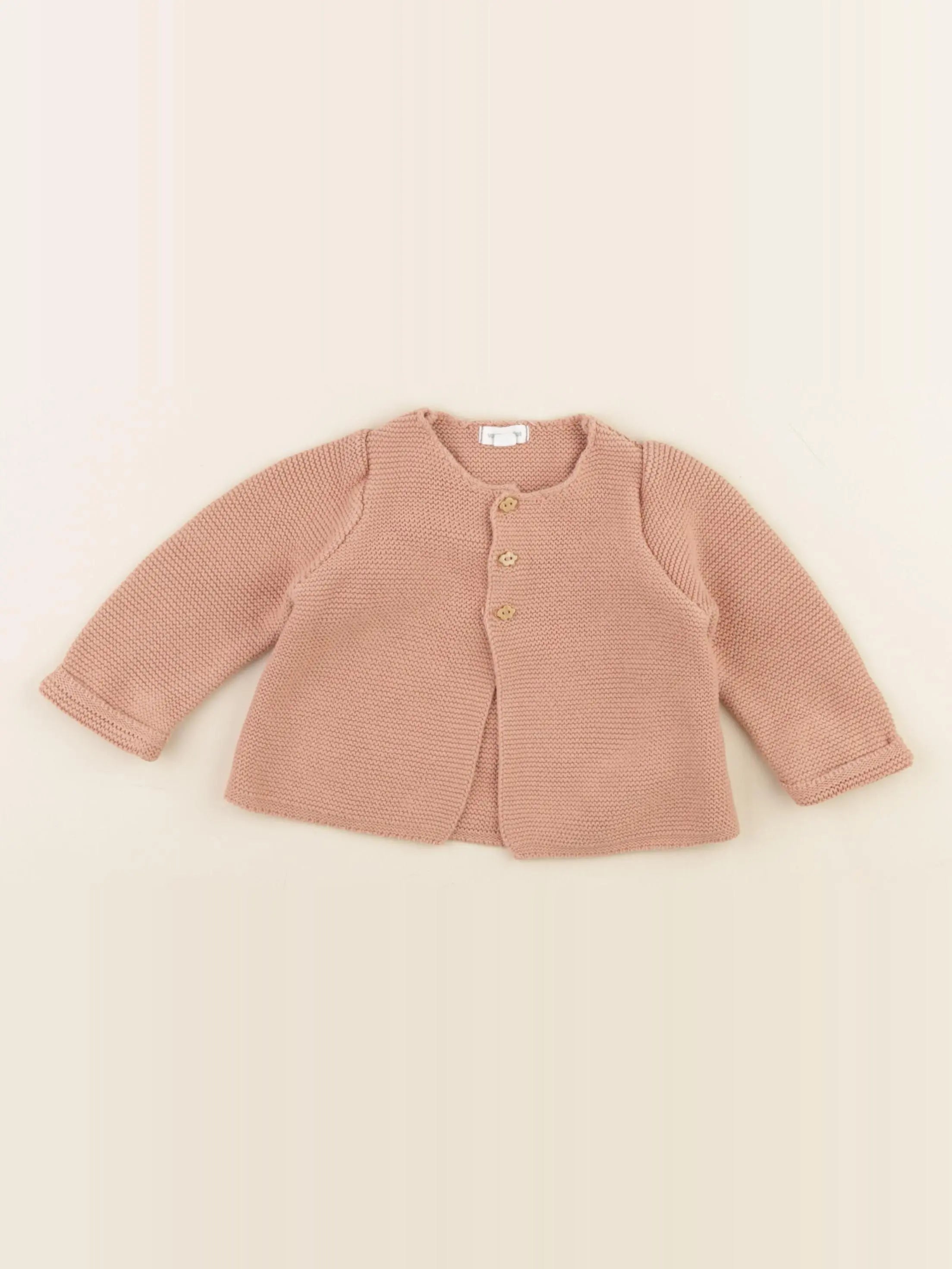 Vertbaudet - gilet rose - 6 mois