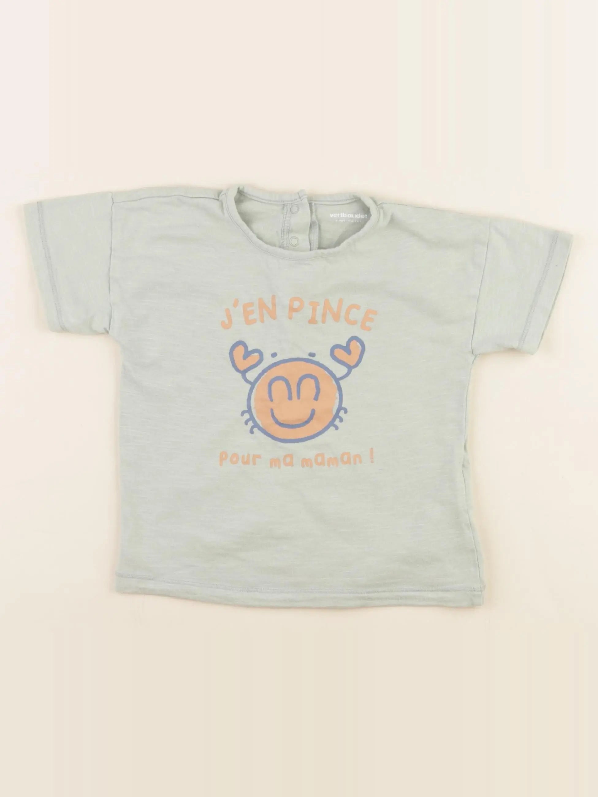 Vertbaudet - tee-shirt vert - 2 ans