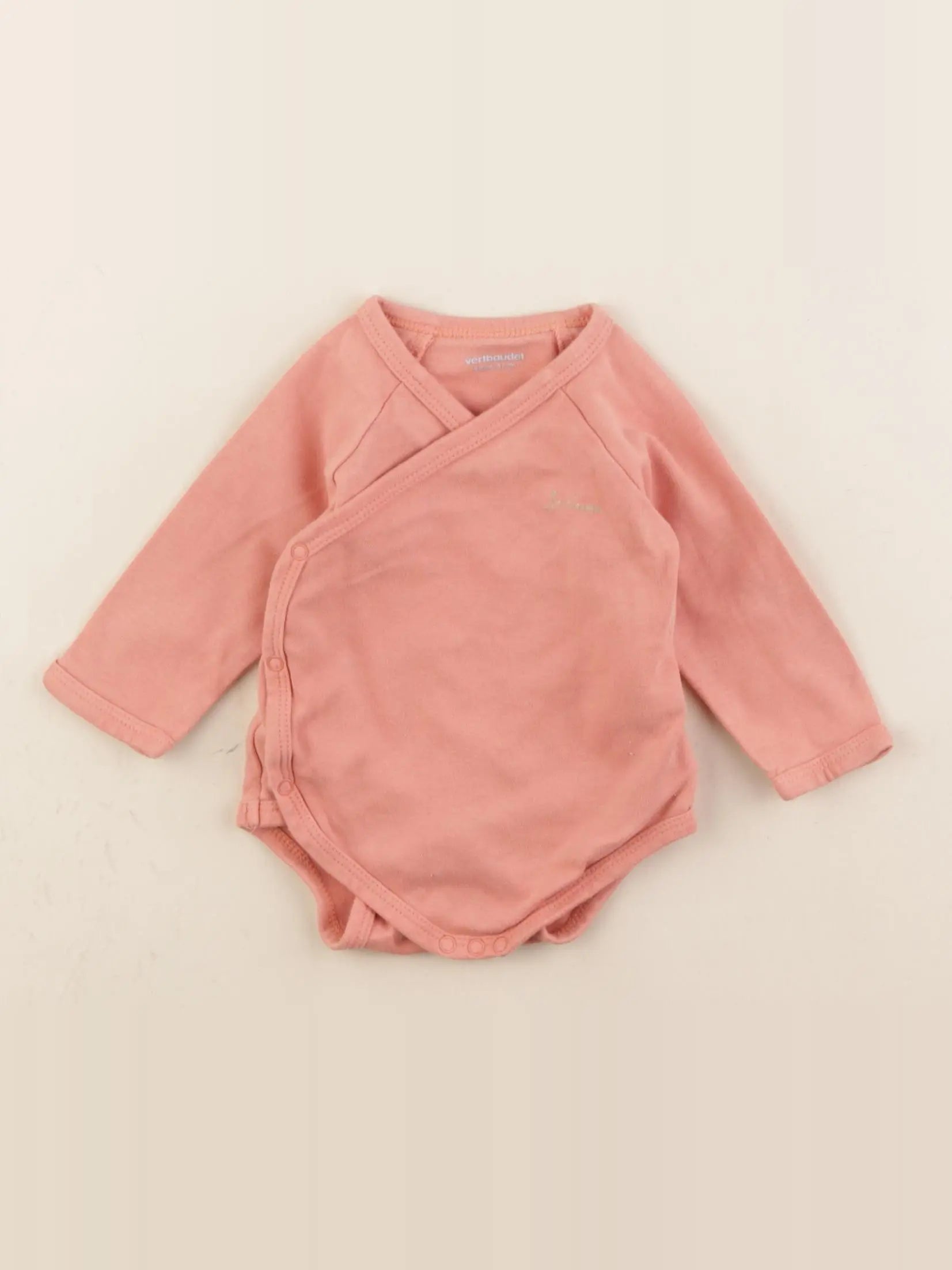 Vertbaudet - body rose - 6 mois