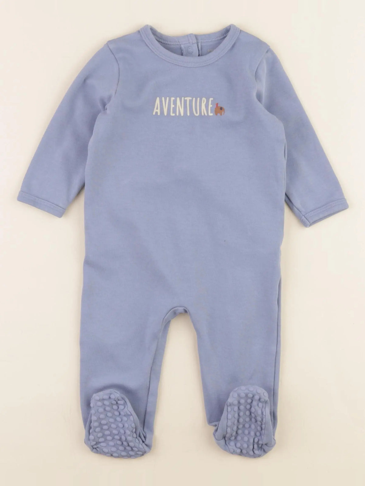 Vertbaudet - pyjama coton bleu - 12 mois