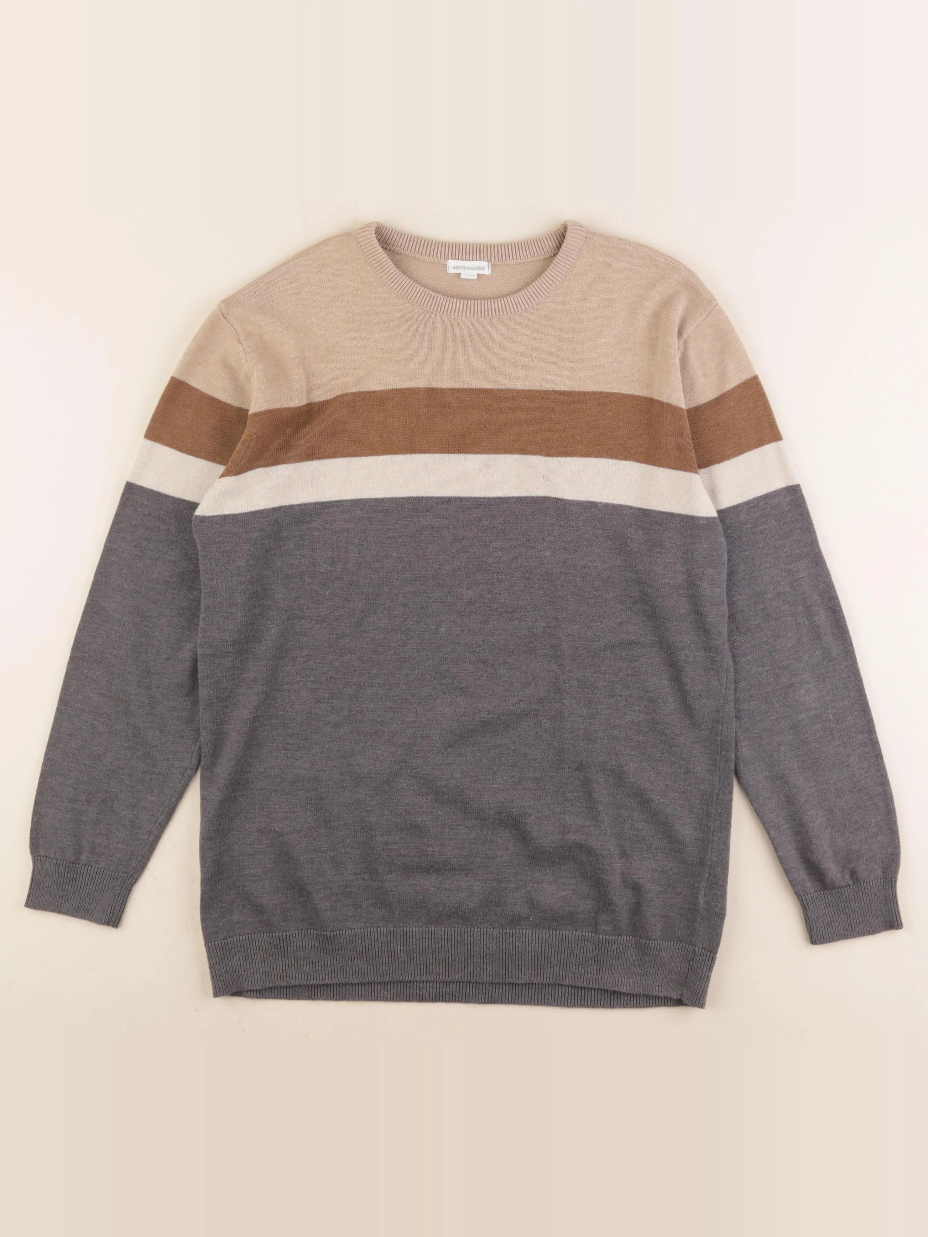 Vertbaudet - pull gris - 14 ans