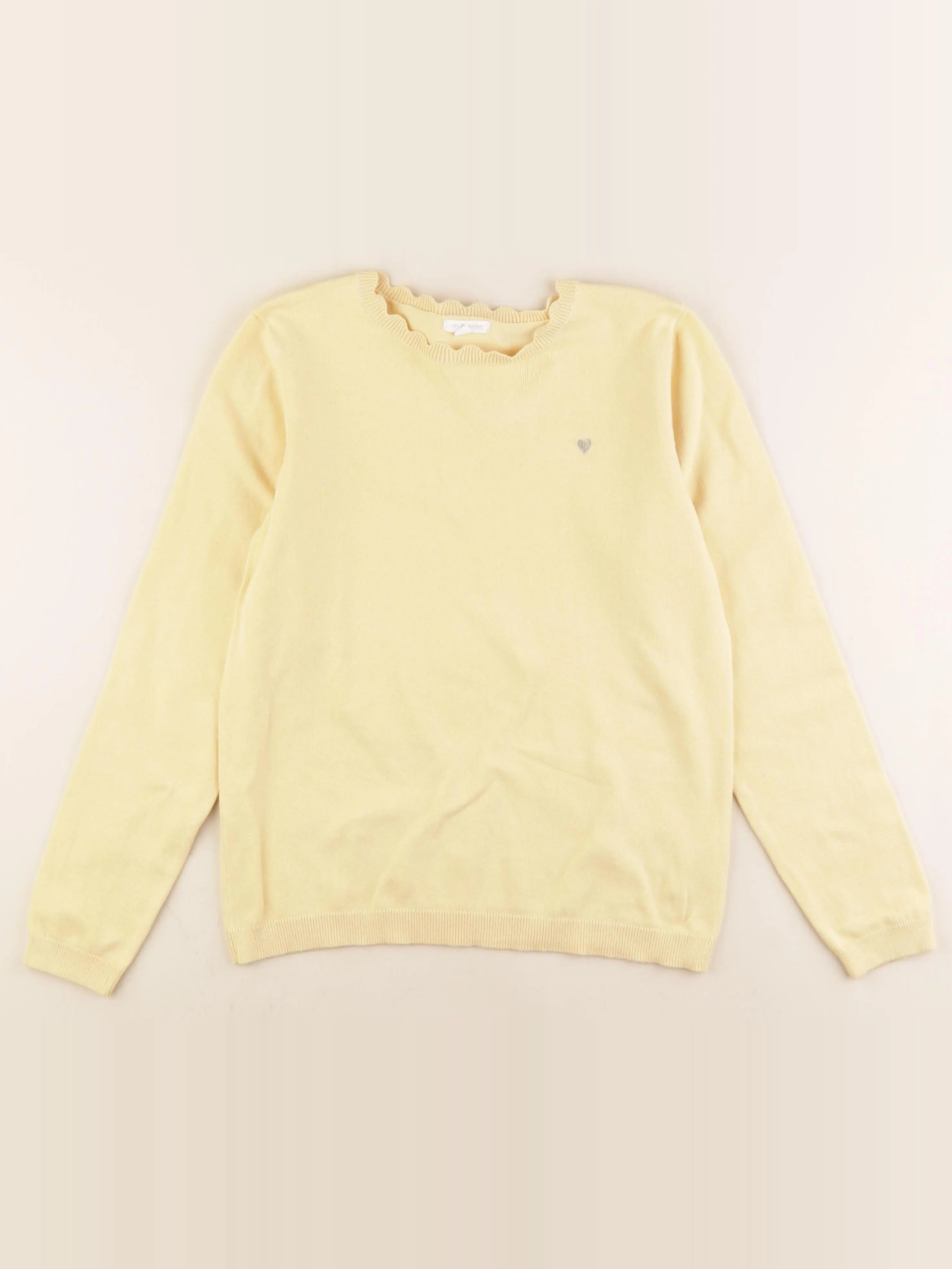 Vertbaudet - pull jaune - 14 ans