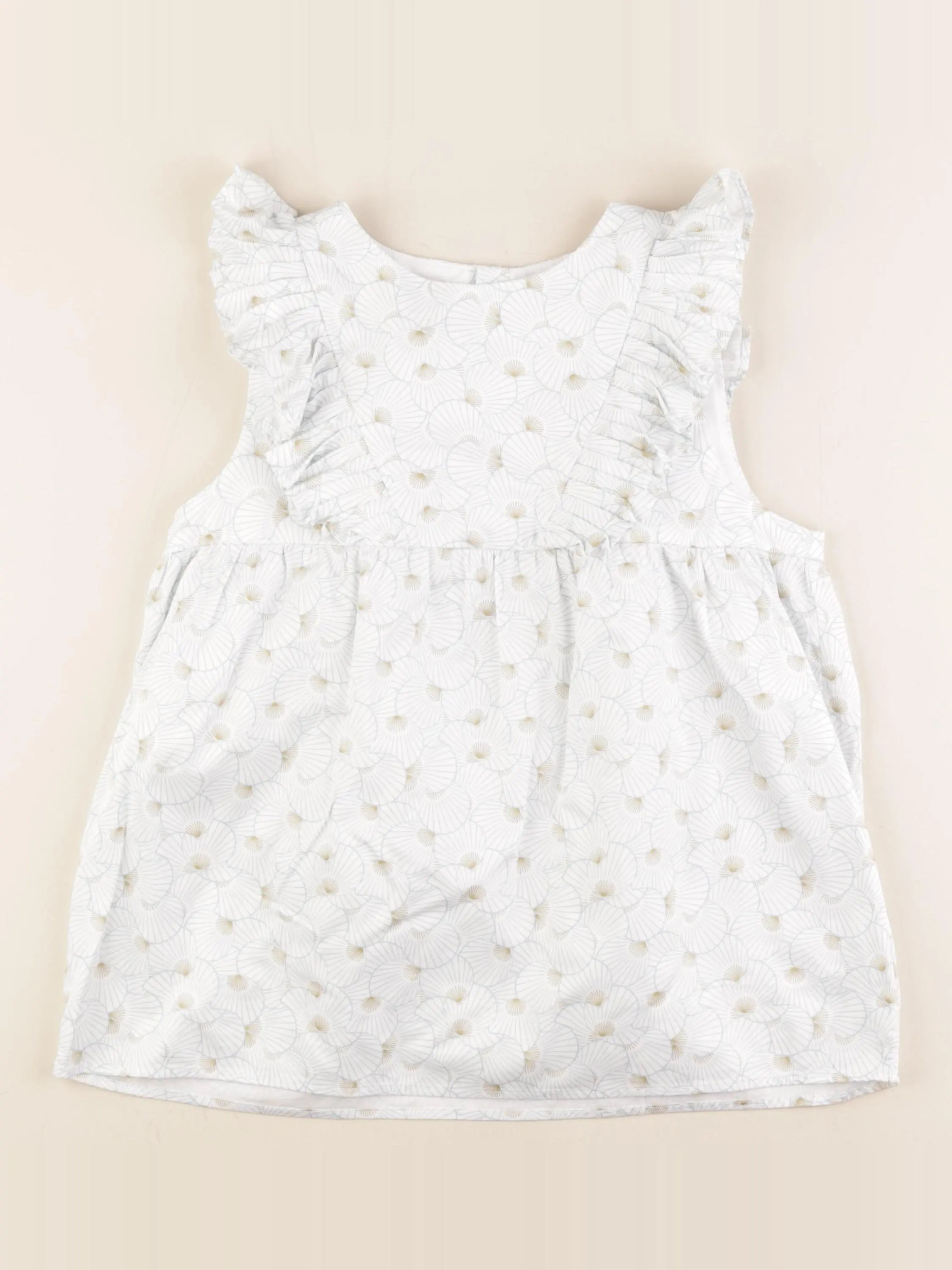 Vertbaudet - blouse blanc, bleu - 12 ans