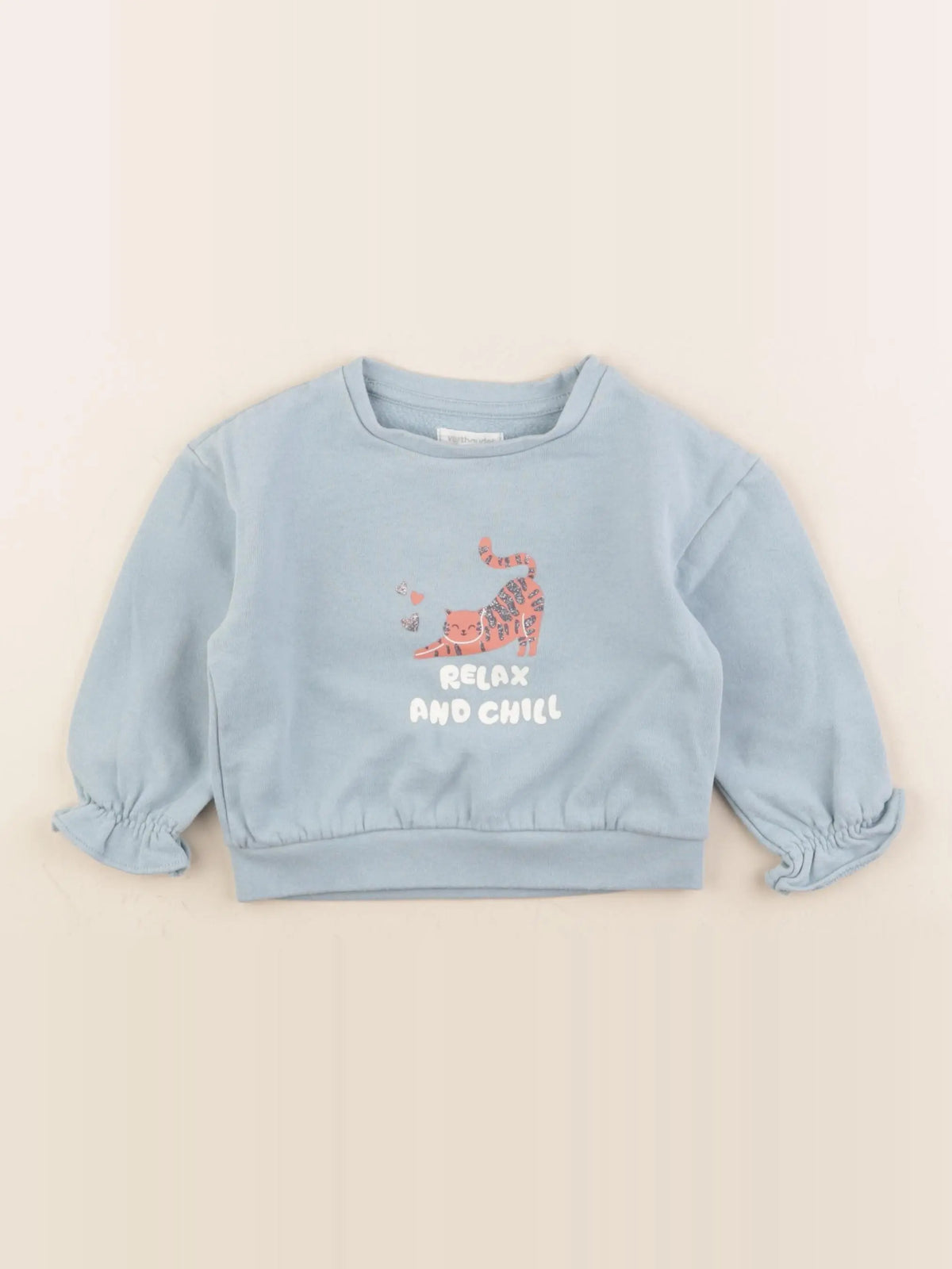 Vertbaudet - sweat bleu - 2 ans