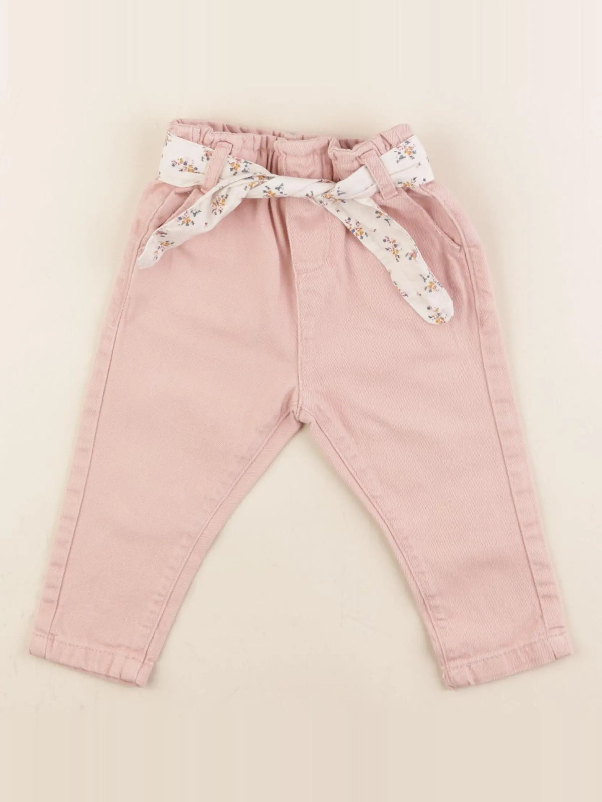 Vertbaudet - jean rose - 12 mois