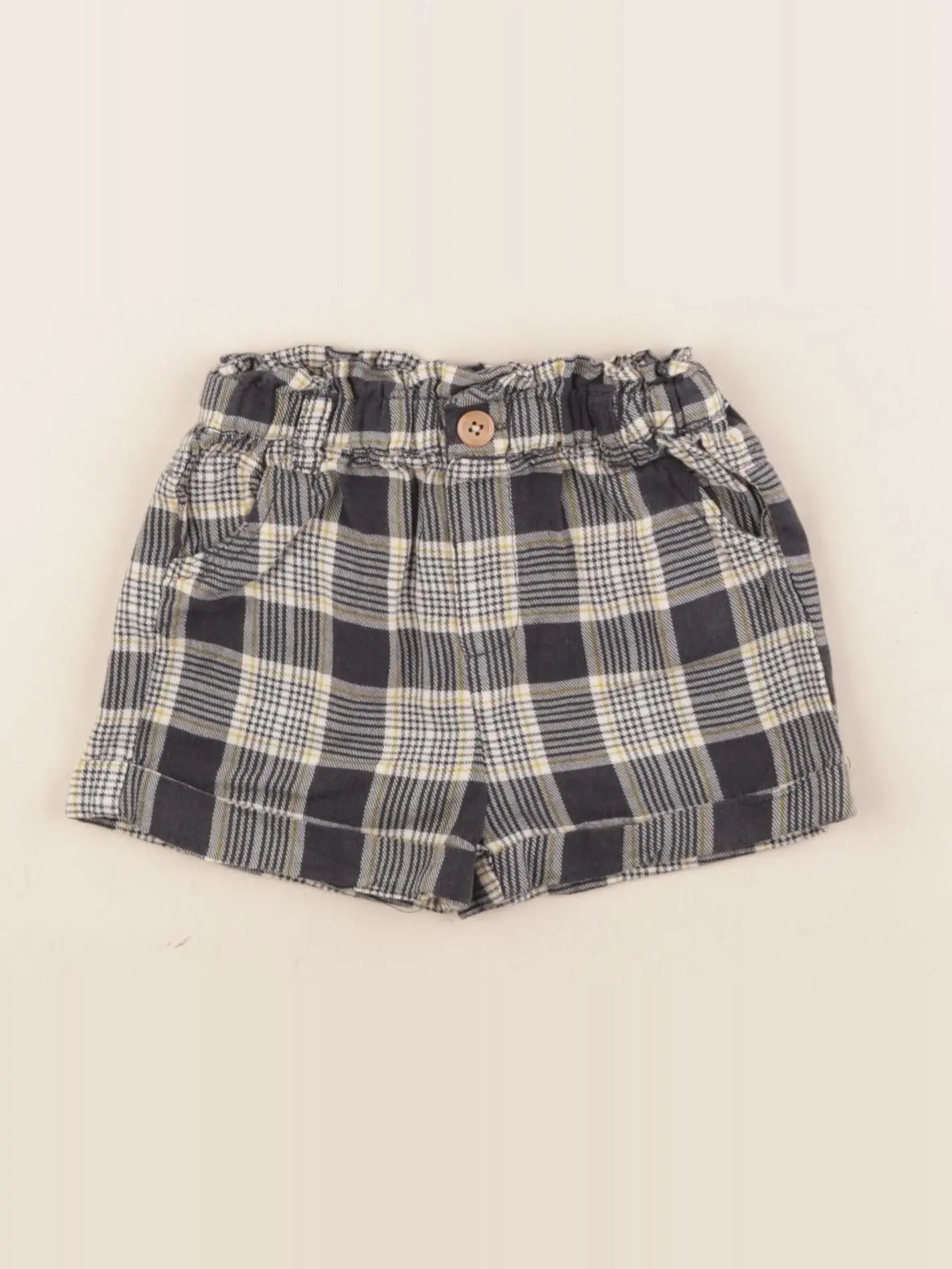 Vertbaudet - short bleu, jaune - 12 mois