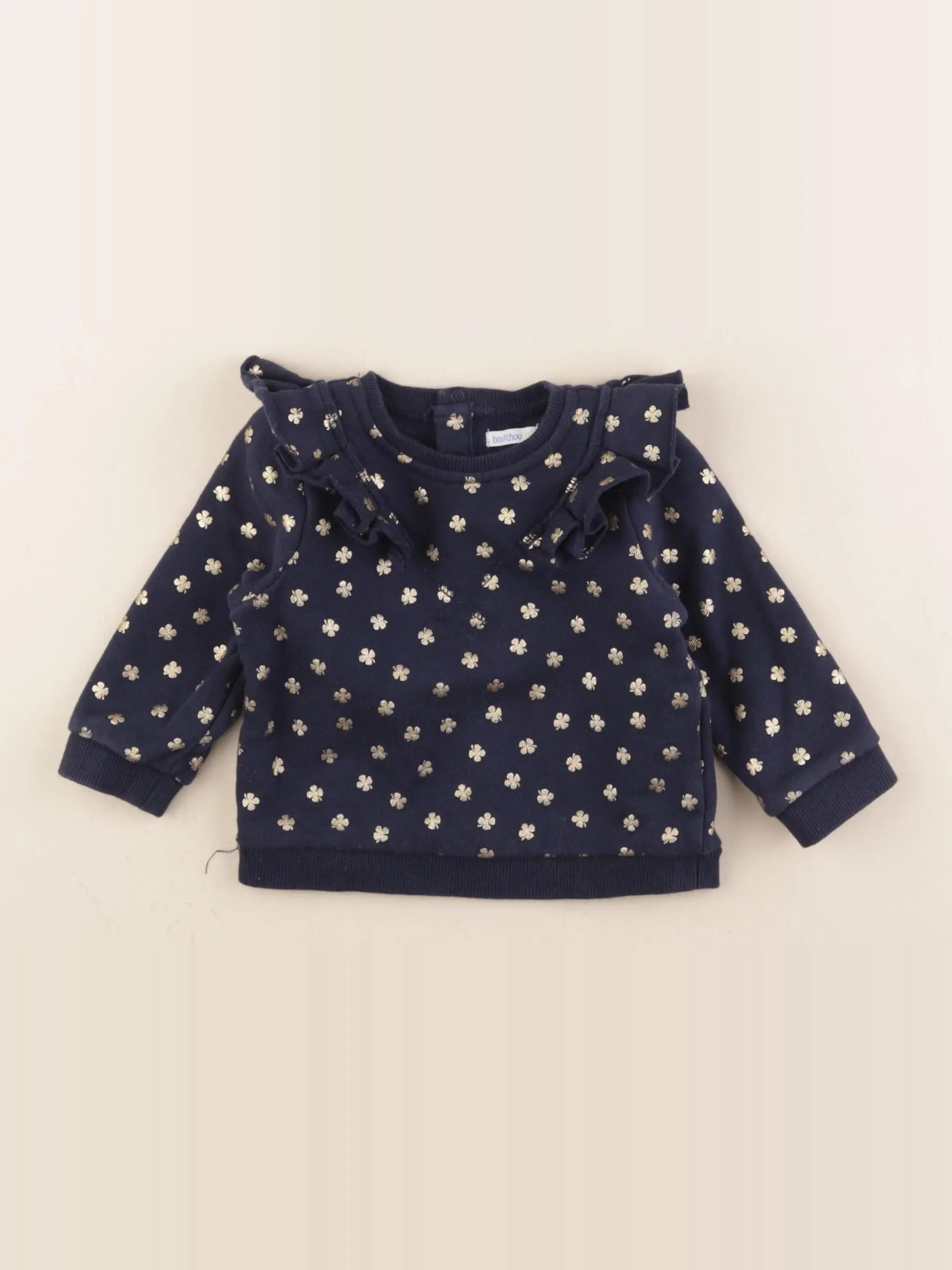 Boutchou - sweat bleu - 12 mois