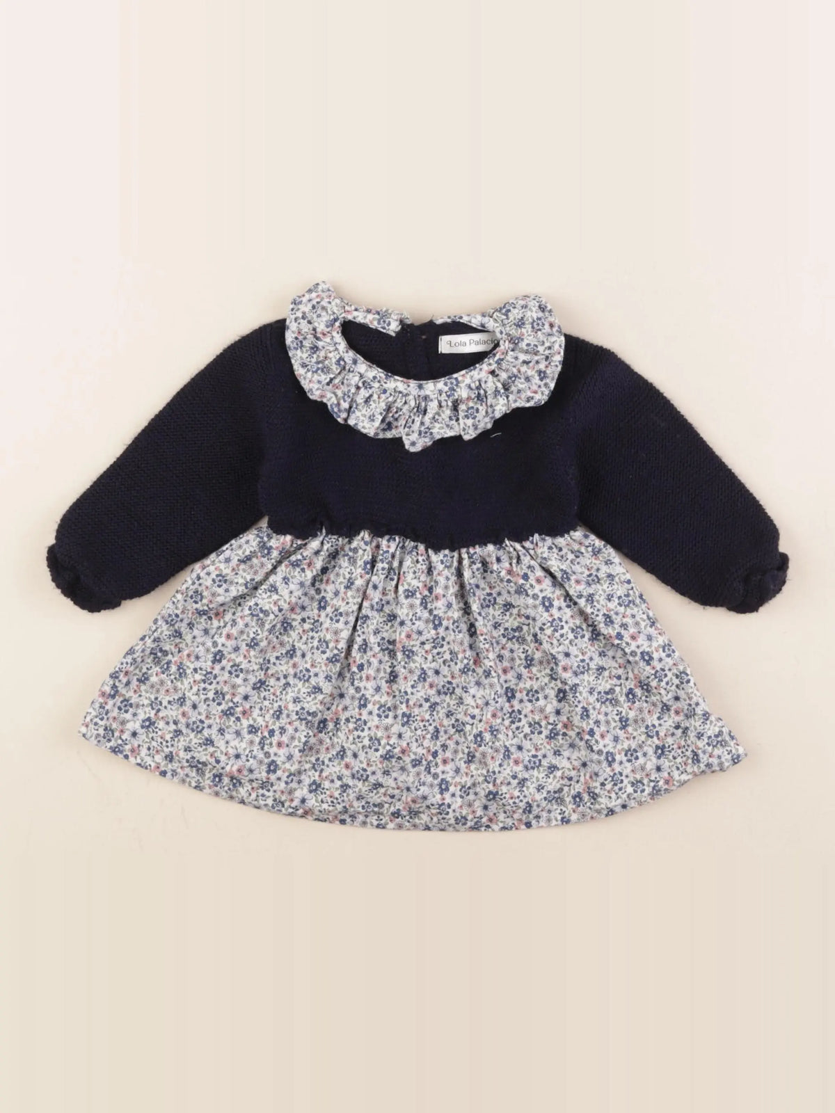 Lola Palacios - robe bleu - 3 mois