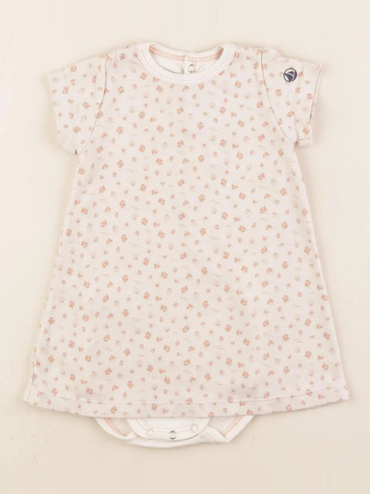 Petit Bateau - body robe rose - 9 mois