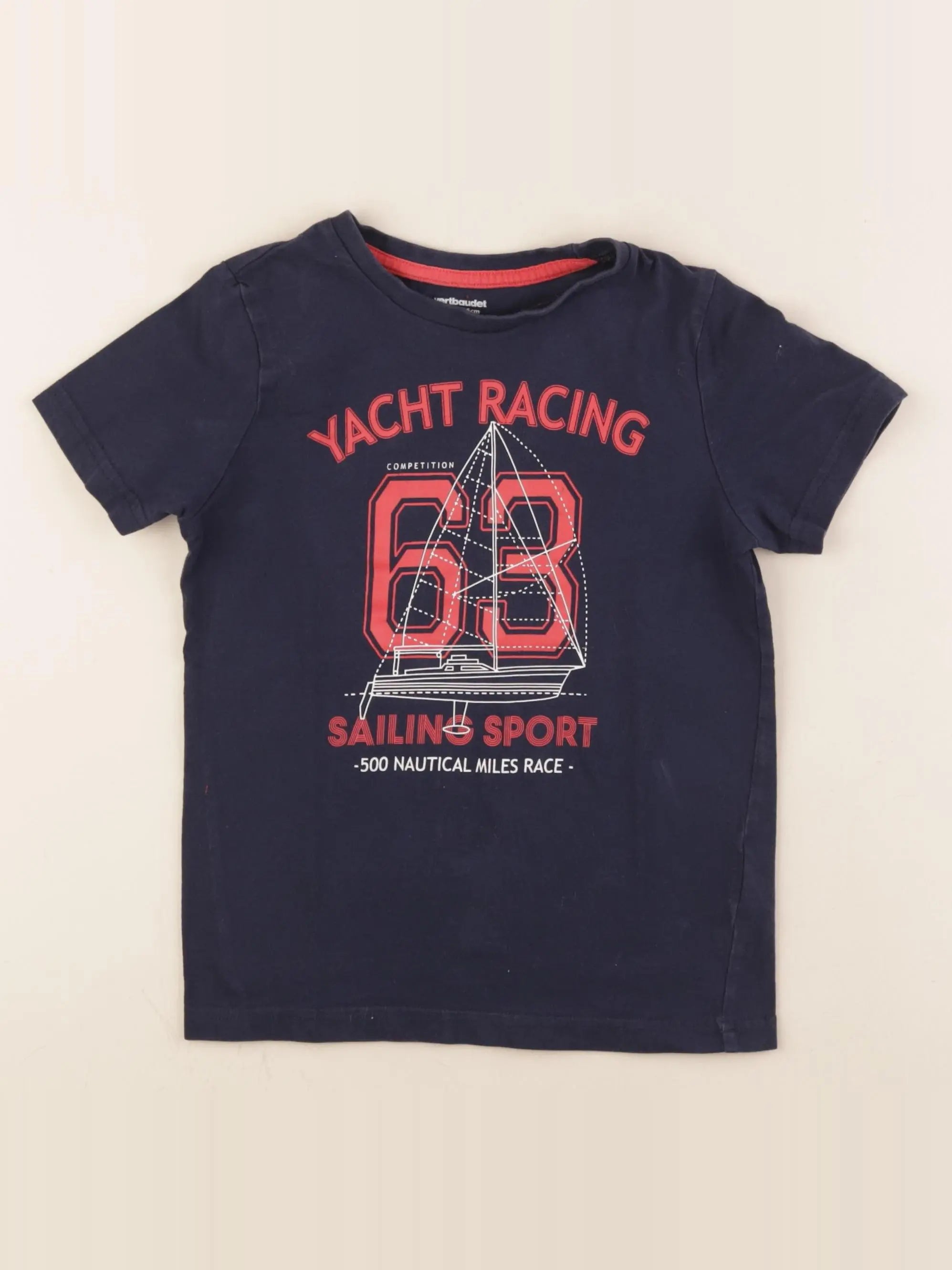 Vertbaudet - tee-shirt bleu - 6 ans