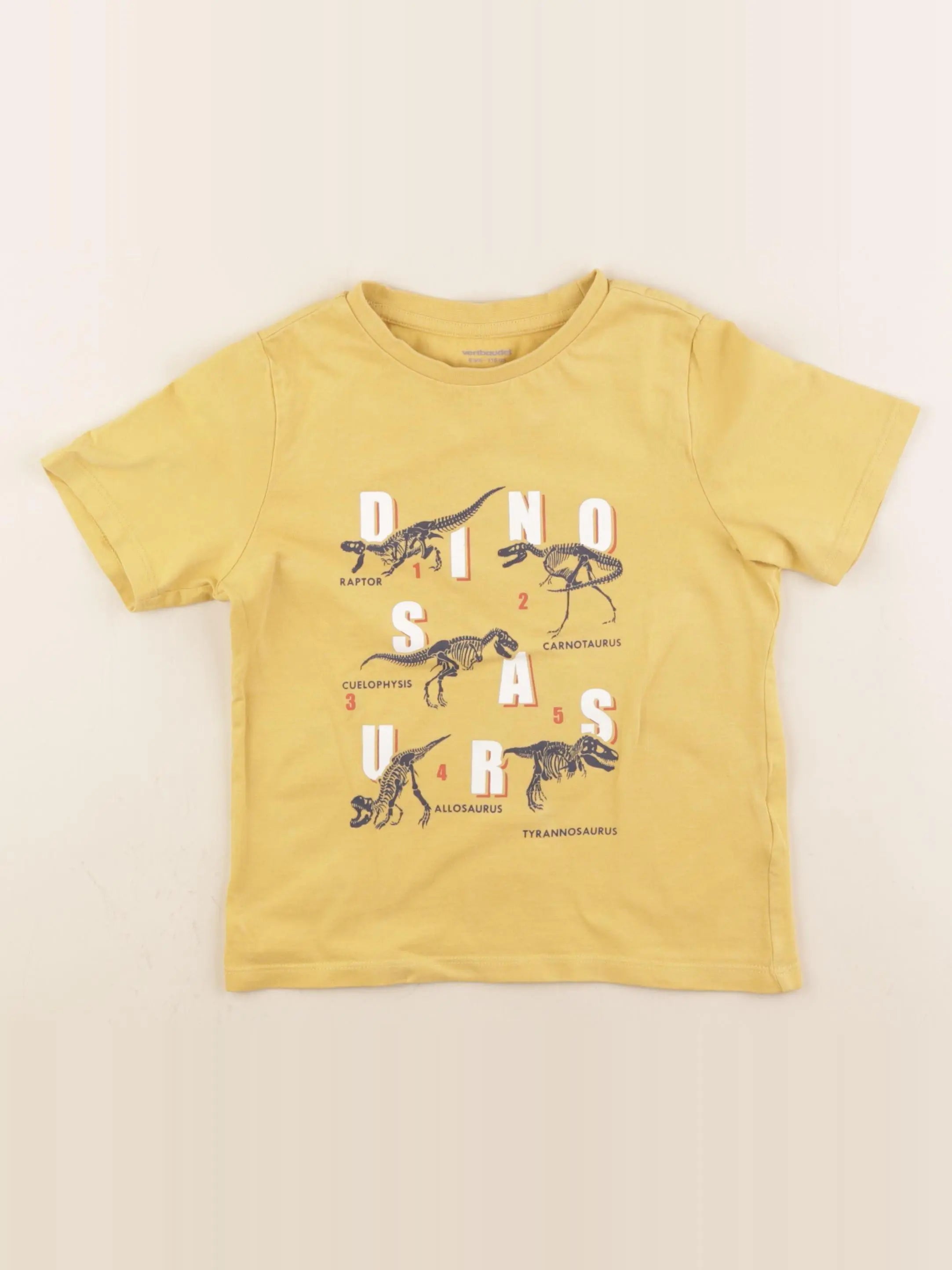 Vertbaudet - tee-shirt jaune - 6 ans