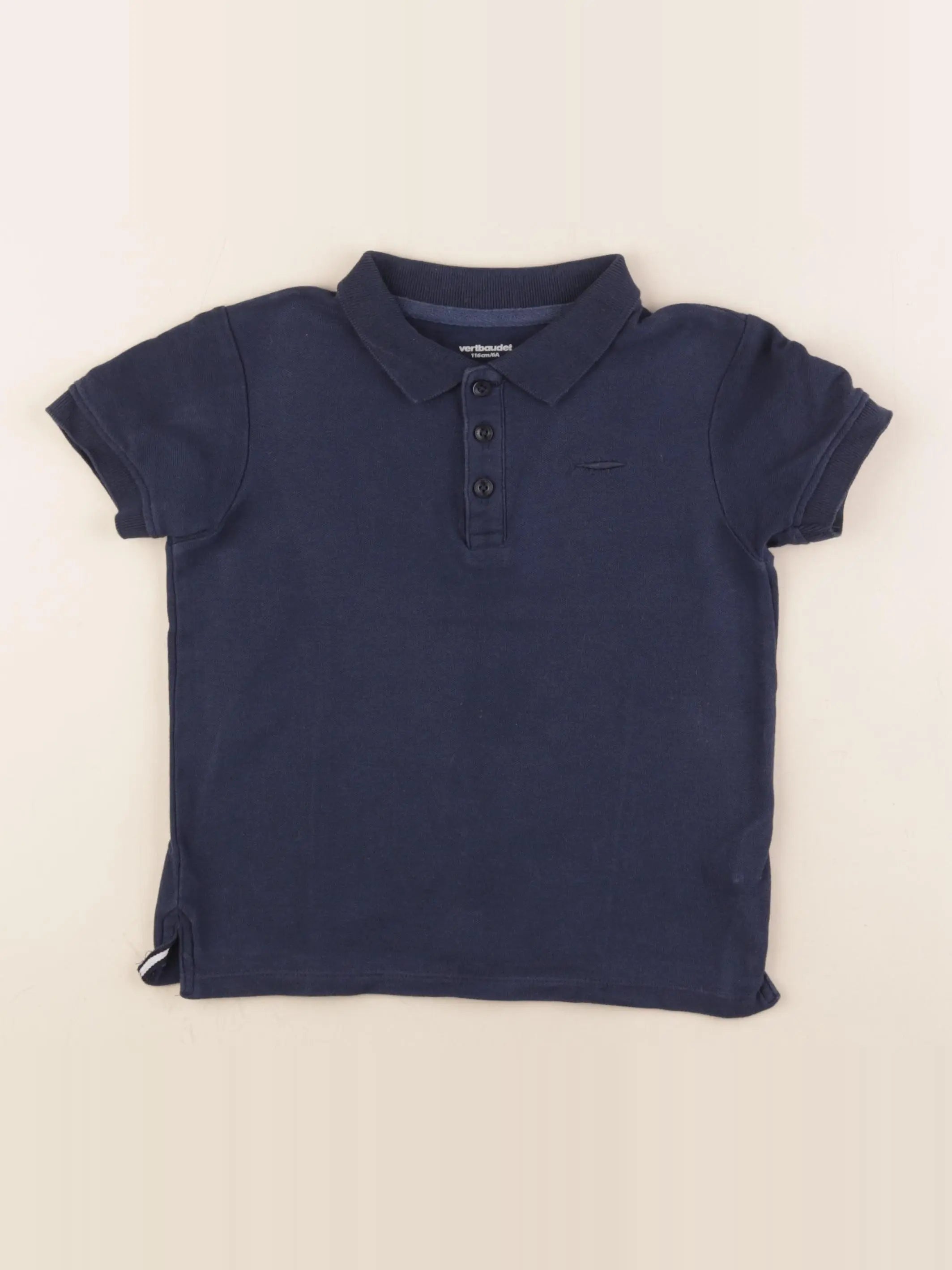 Vertbaudet - polo bleu - 6 ans