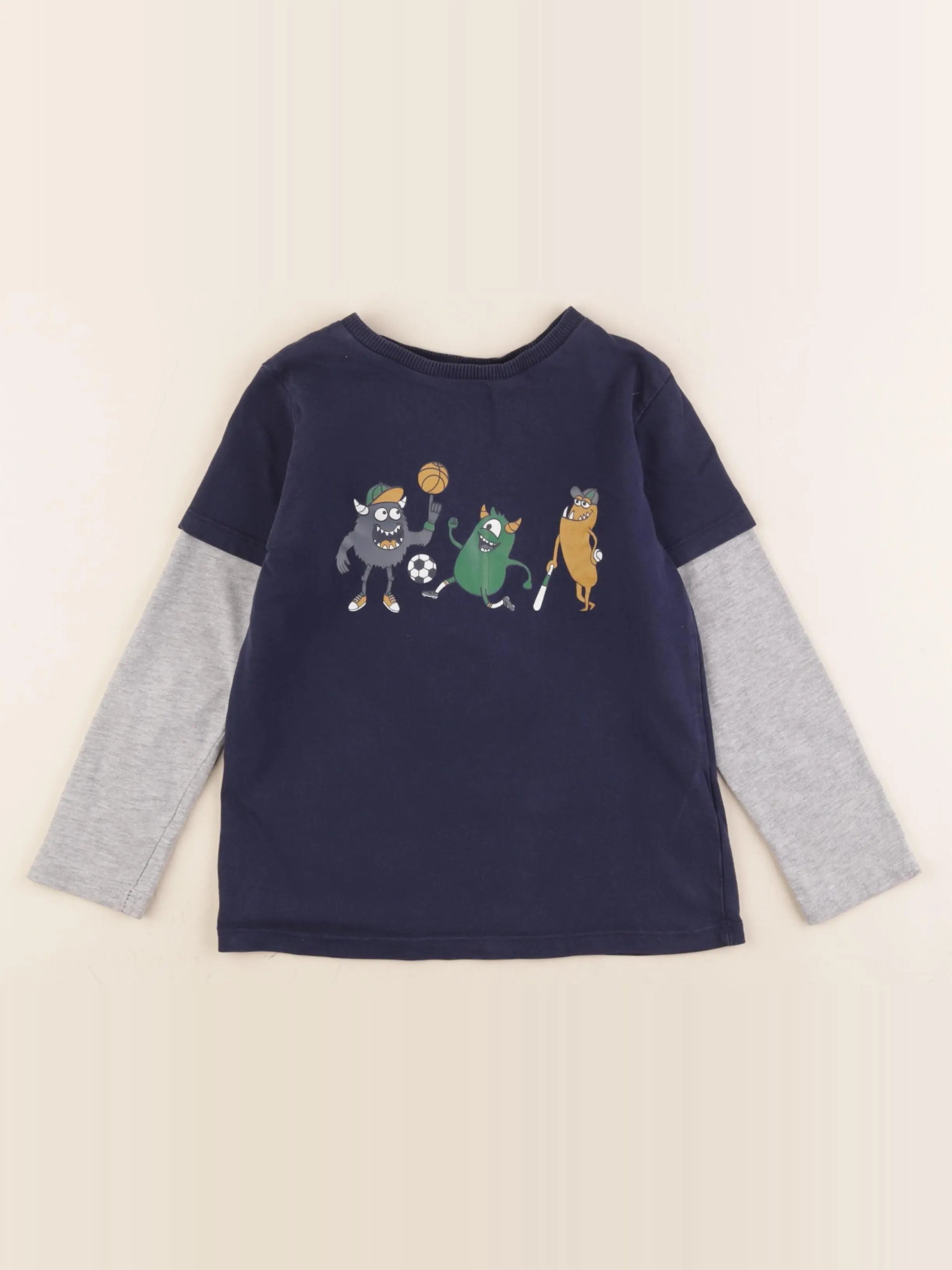 Vertbaudet - tee-shirt bleu - 6 ans