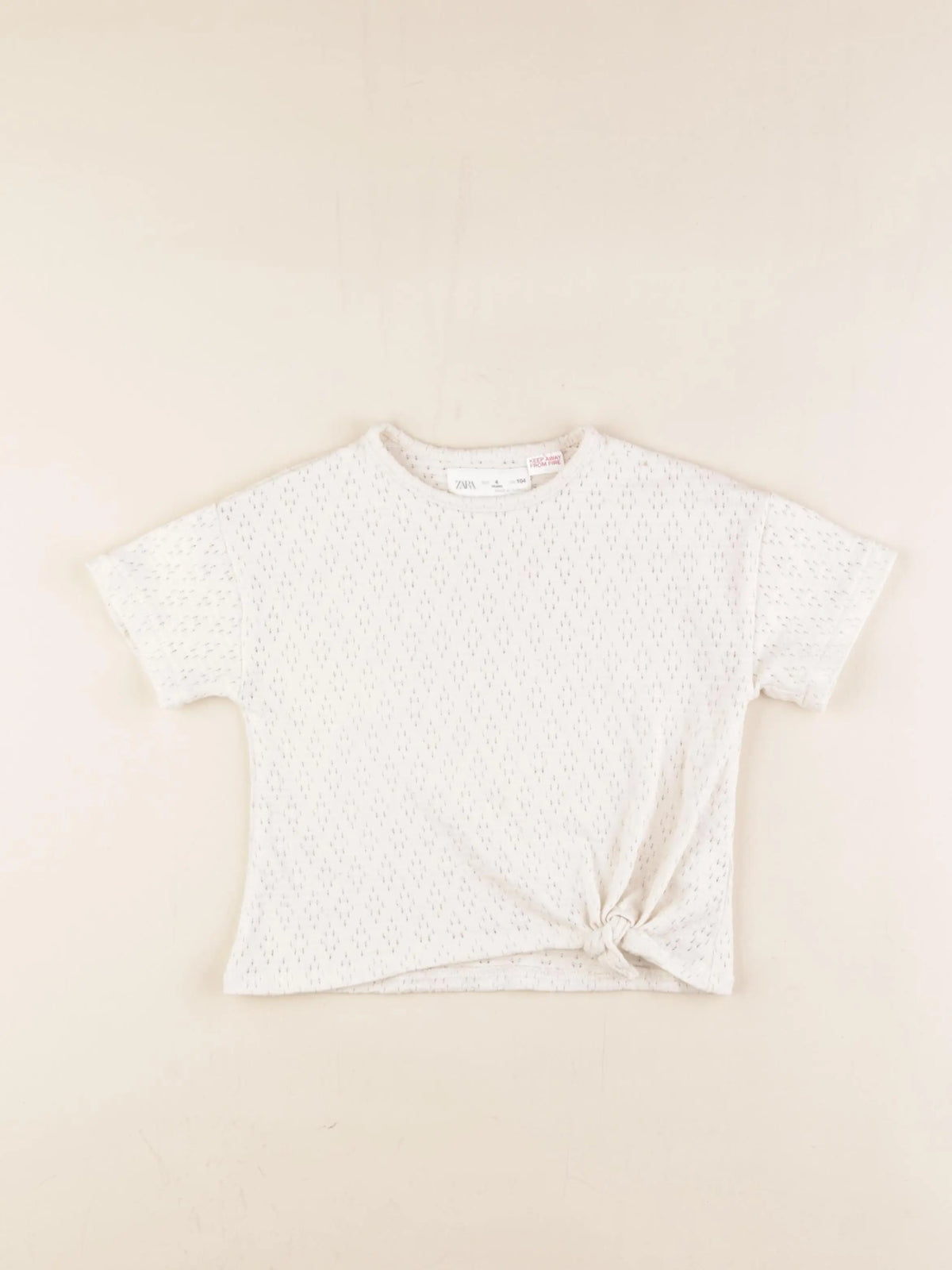 Zara - tee-shirt beige - 4 ans