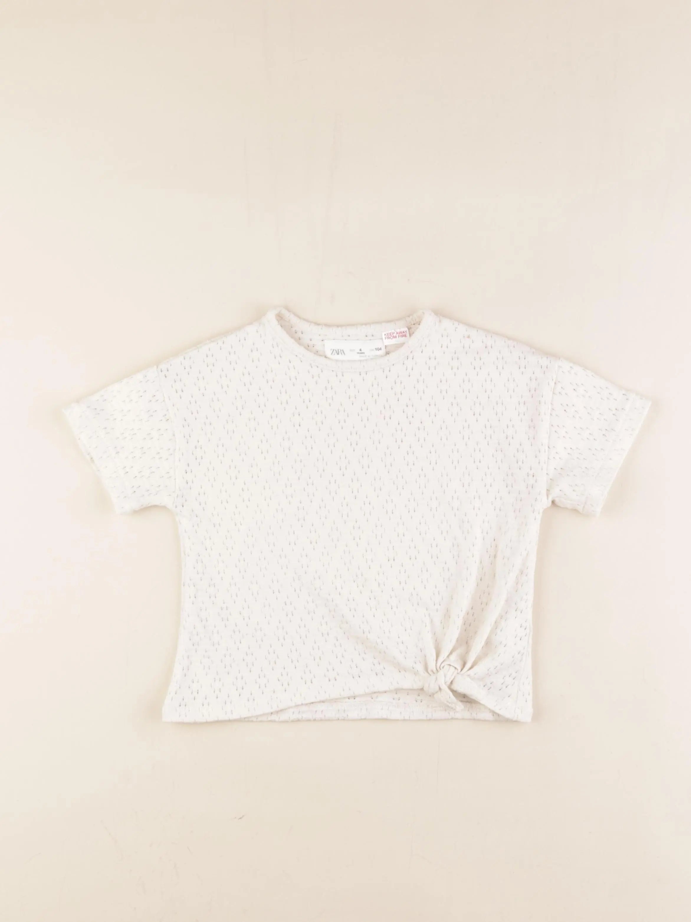 Zara - tee-shirt beige - 4 ans