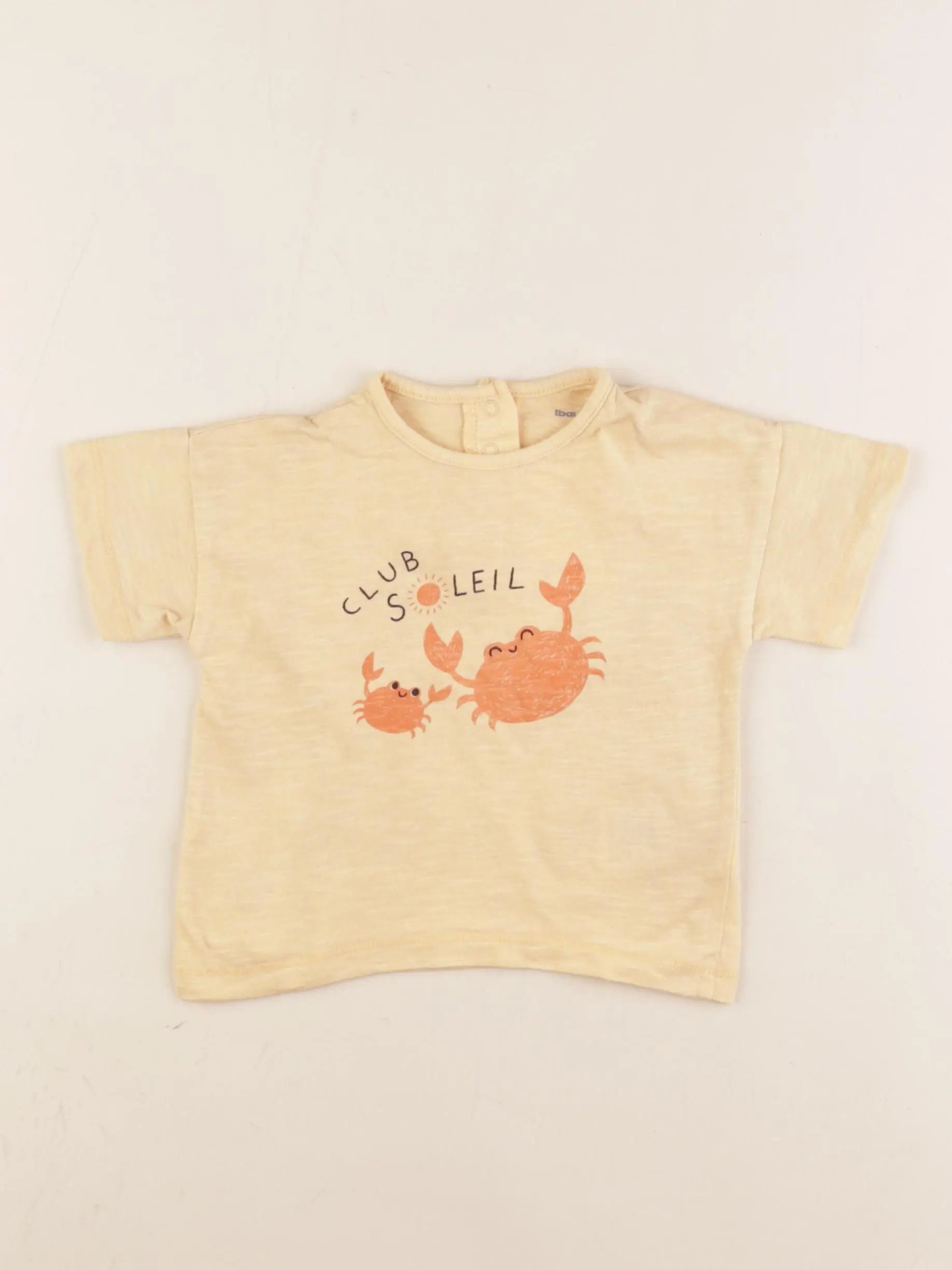 Vertbaudet - tee-shirt jaune - 12 mois