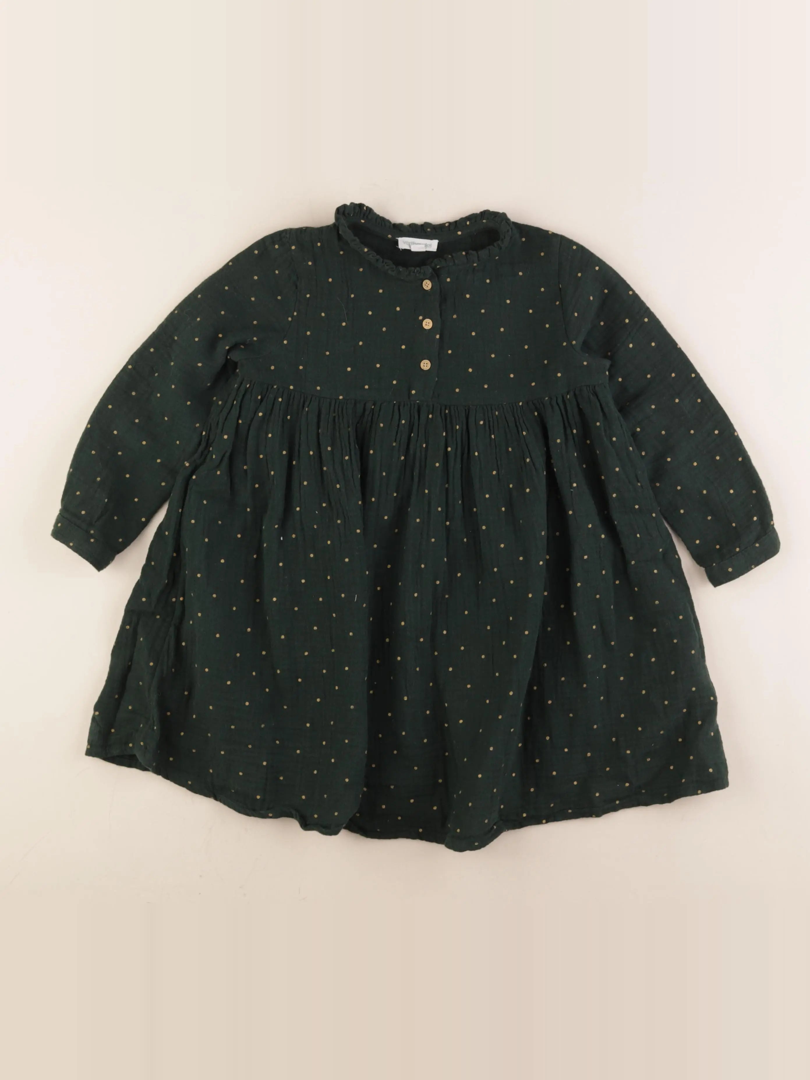 Vertbaudet - robe vert - 4 ans