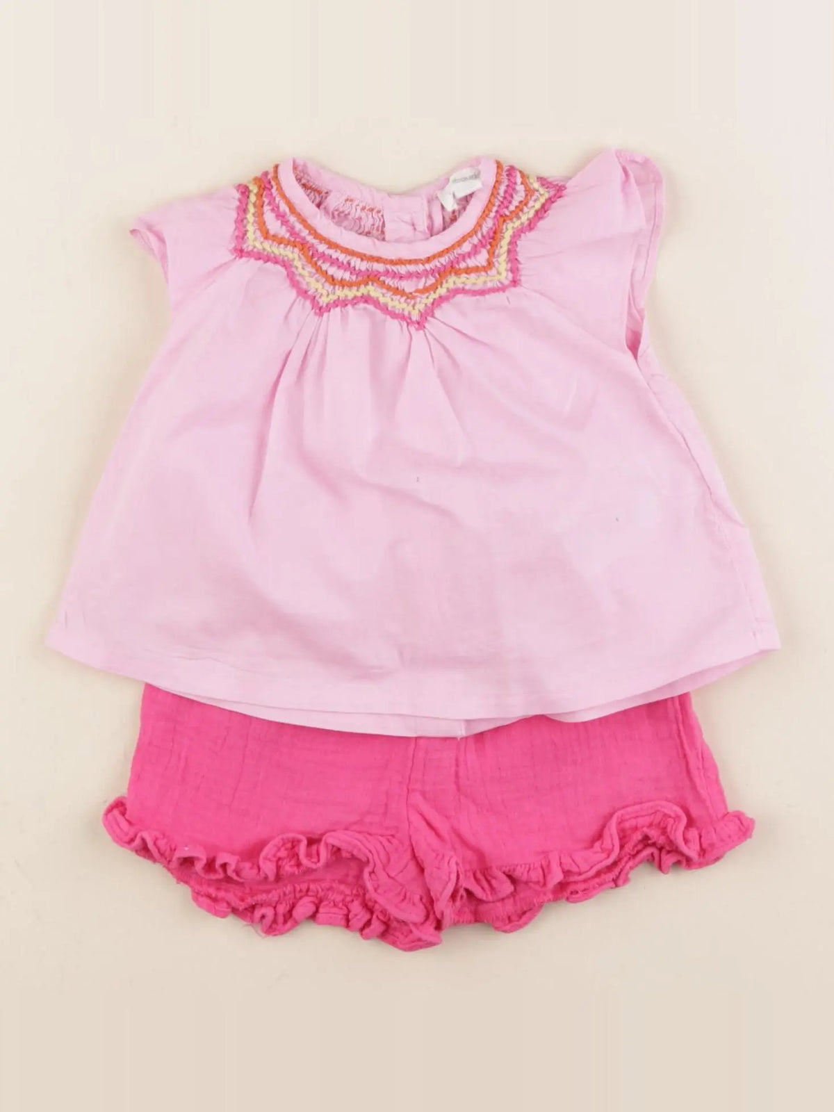 Vertbaudet - ensemble rose - 3 mois