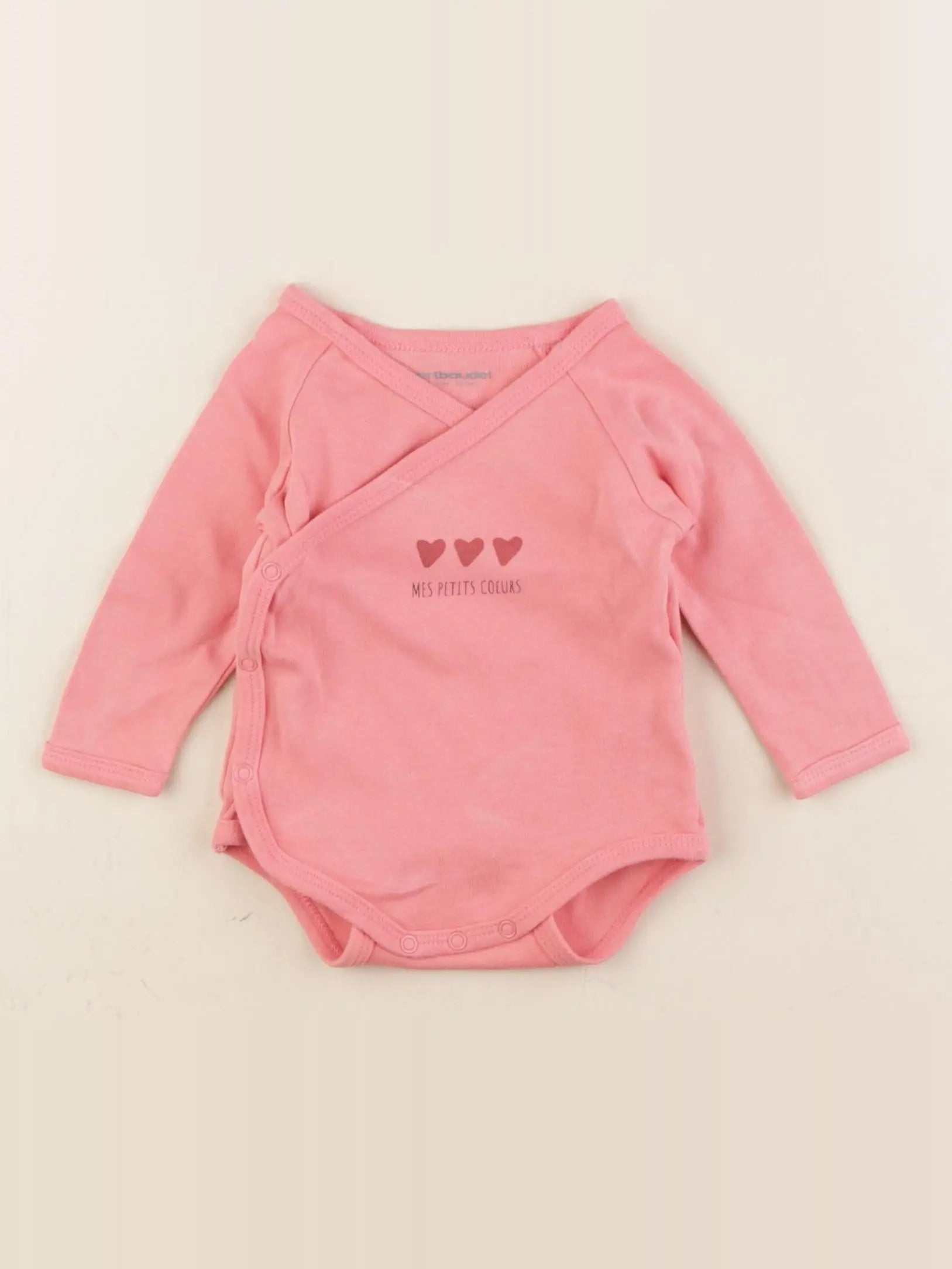 Vertbaudet - body rose - 3 mois